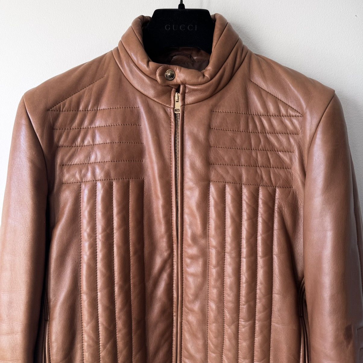 Gucci Gucci Tom Ford FW2000 Quilted Padded Biker Leather Jacket Size US M / EU 48-50 / 2 - 3 Thumbnail