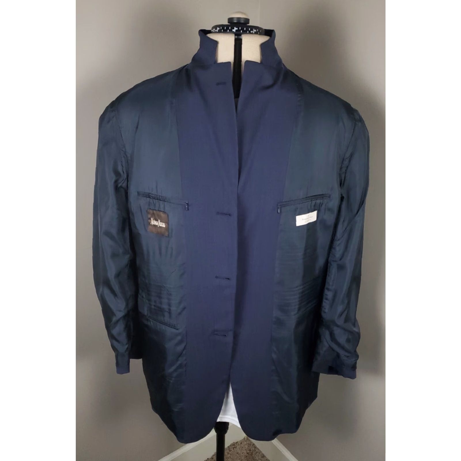 Ermenegildo Zegna Ermenegildo Zegna Blazer Mens 46R Wool Elastane Blue 3 Button Blazer Denim? Size 46R - 5 Thumbnail