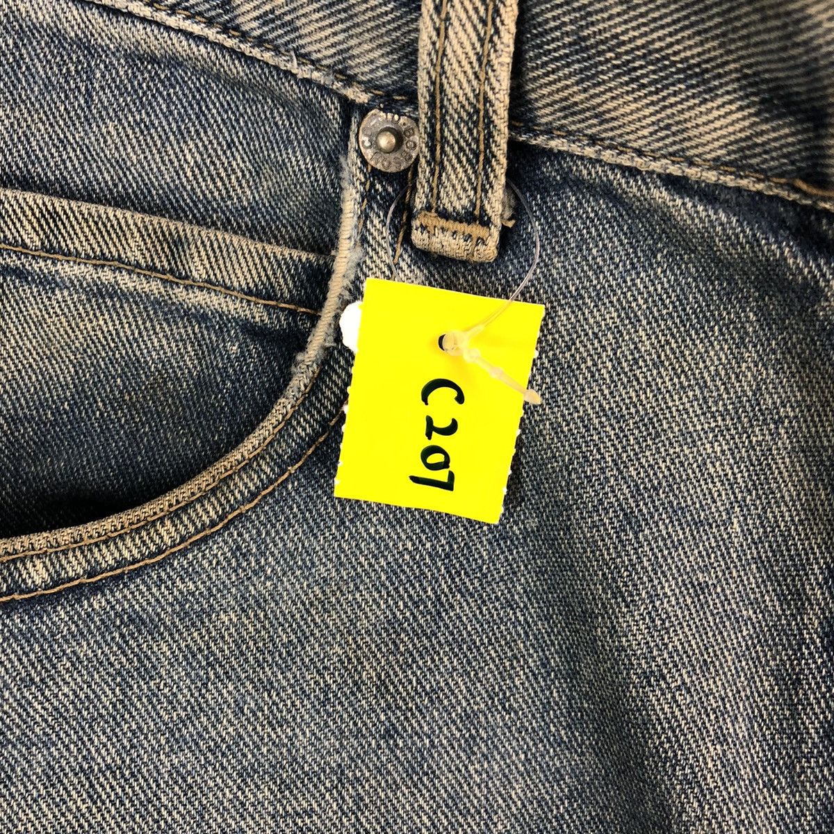 Japanese Brand DL BobSon Vintage faded ripped Blue Denim Pants #C207 Size US 30 / EU 46 - 9 Thumbnail