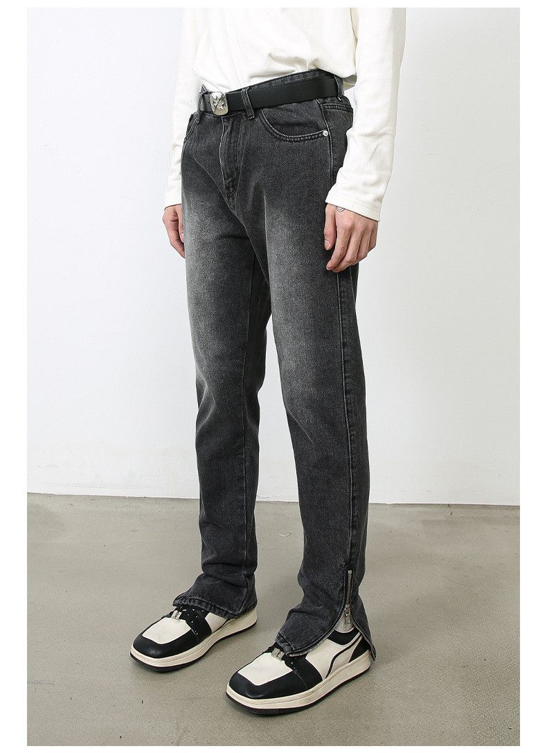 Japanese Brand Japanese retro men's slim fit versatile zipper jeans Size US 32 / EU 48 - 3 Thumbnail
