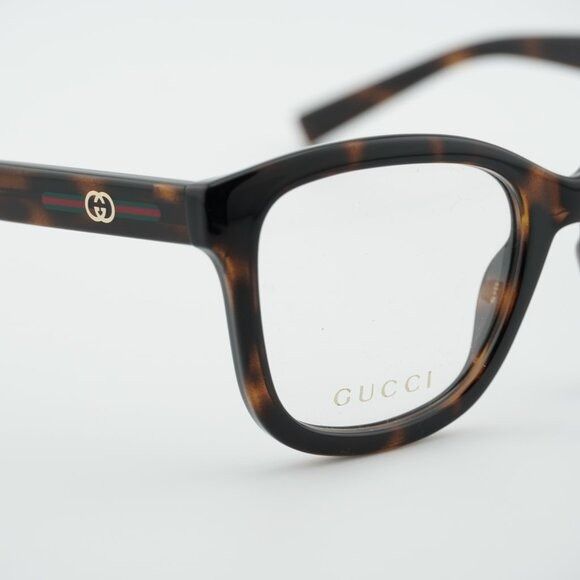 Gucci Gucci GG2104O 002 Eyeglasses Havana 53mm Square Frame Size ONE SIZE - 4 Thumbnail