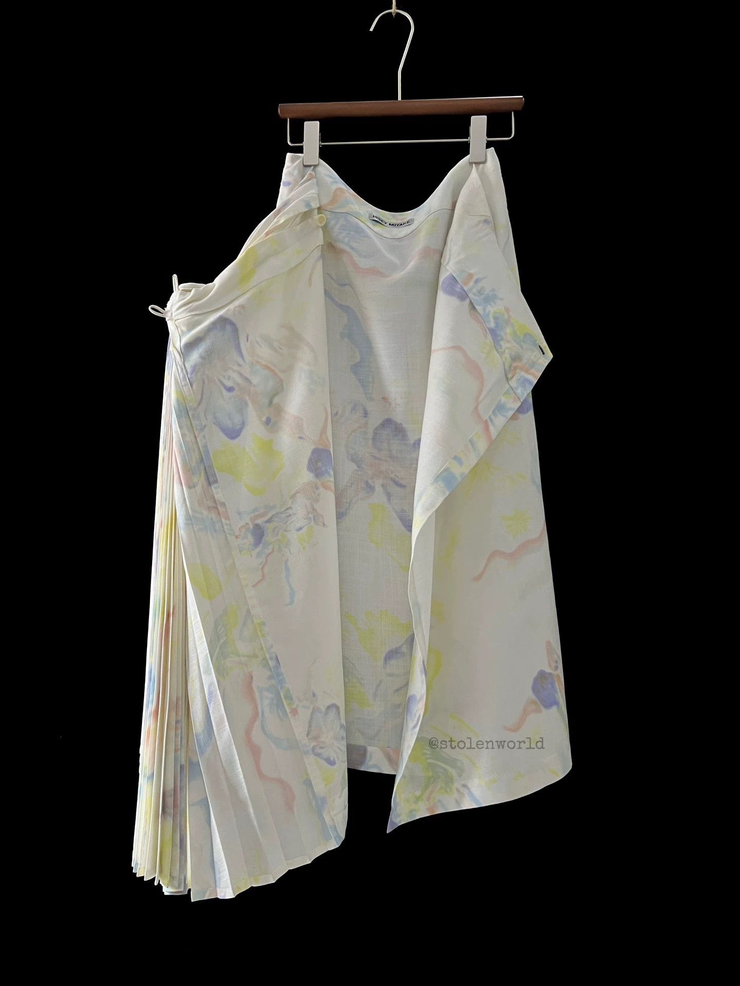 Issey Miyake Issey Miyake 2006 SS Bamboo corest Oil Paint Fan Dress 2 Size 26" / US 2 / IT 38 - 4 Thumbnail