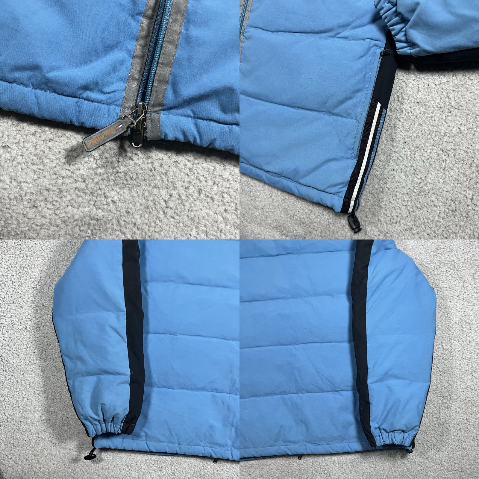 Tommy Hilfiger VINTAGE Tommy Hilfiger Jacket Mens L Blue 3M Stripe Puffer Coat 90s Goose Down Size US L / EU 52-54 / 3 - 9 Thumbnail