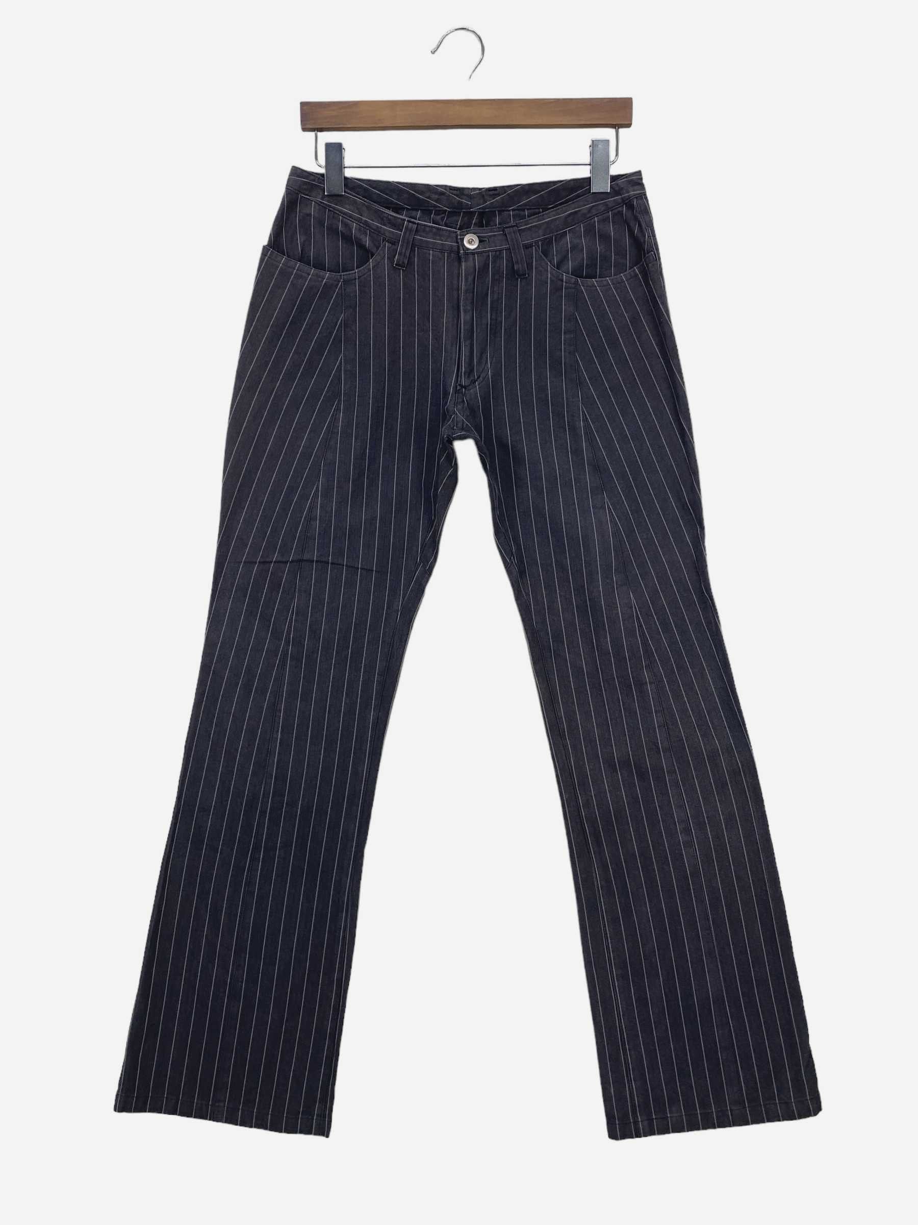 Japanese Brand Parashuto Bootcut Pants Stripes Flare Pants Size 26" / US 2 / IT 38 - 1 Thumbnail