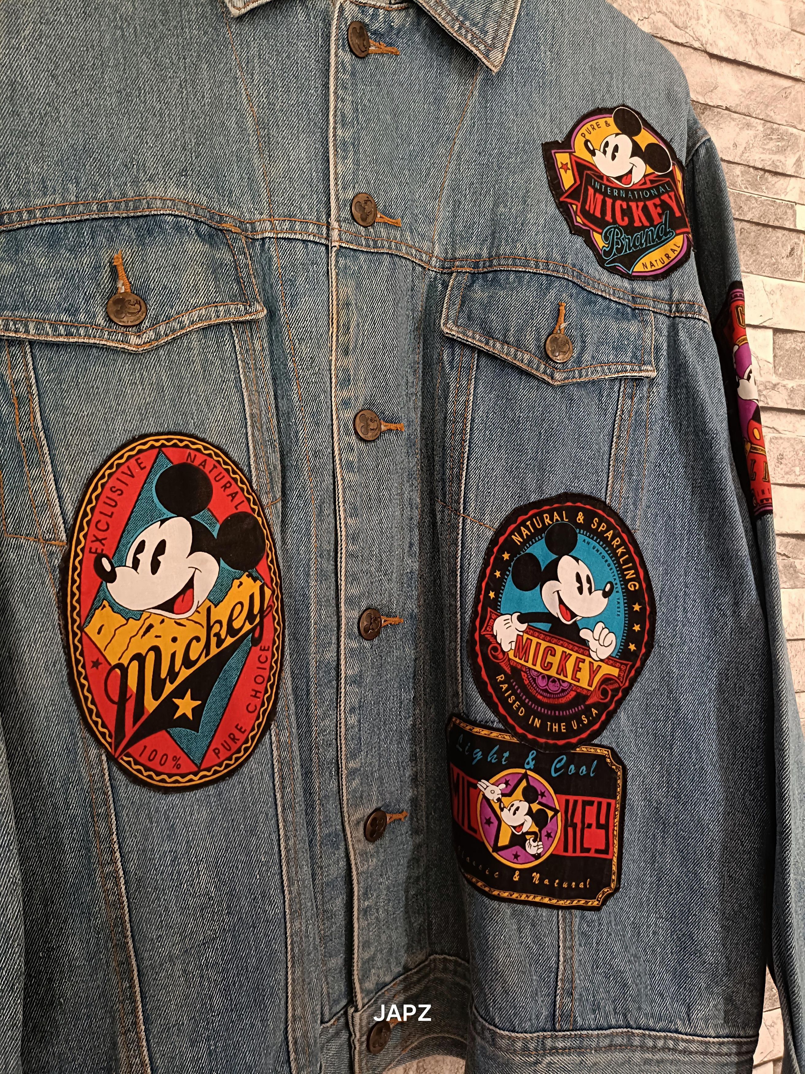 Mickey Mouse Vintage mickey & co. Full patch denim jacket pop art 90s Size US XL / EU 56 / 4 - 3 Thumbnail