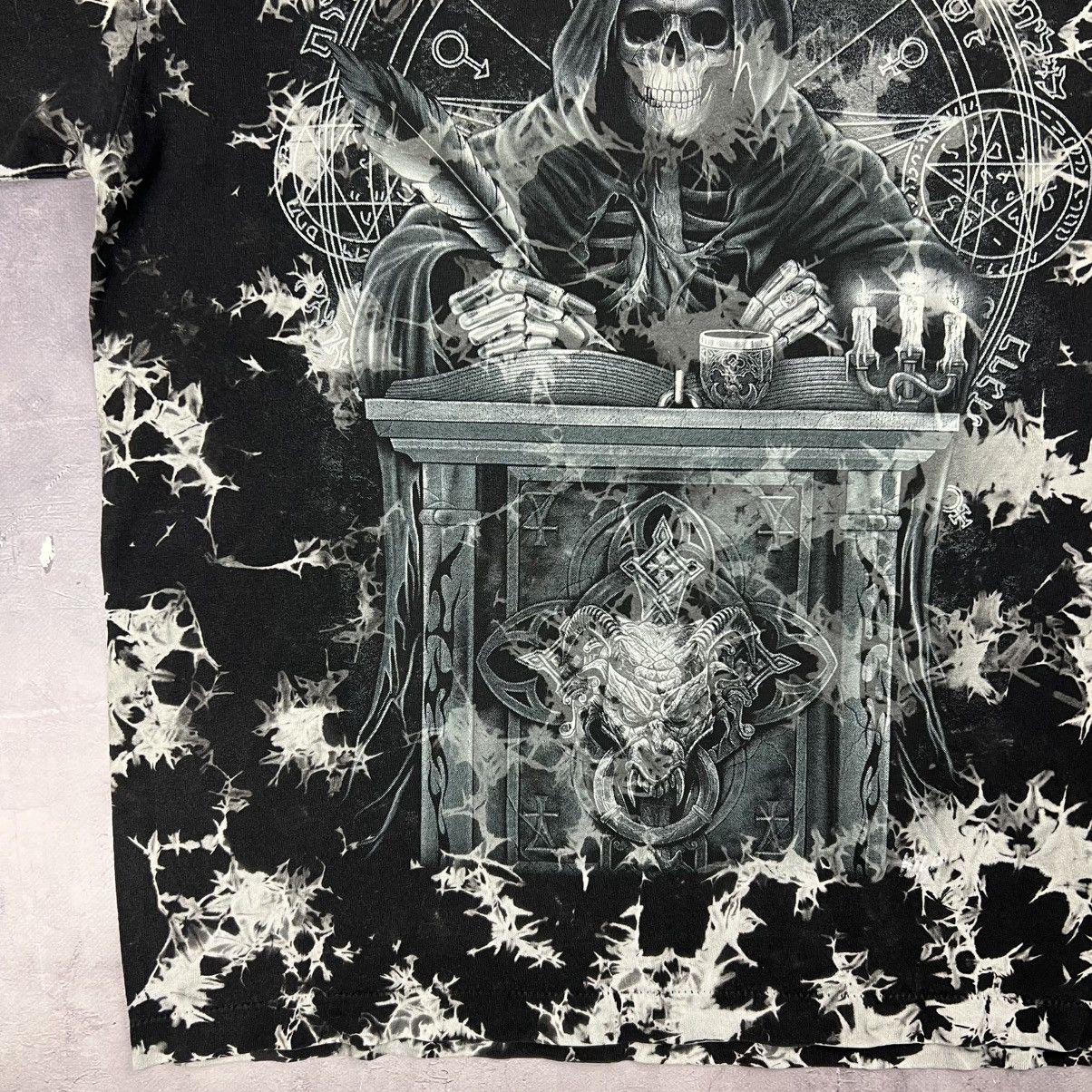 Other Rare! Skeleton Overprint Skull Logo 666 Y2K 90s Size US L / EU 52-54 / 3 - 8 Thumbnail