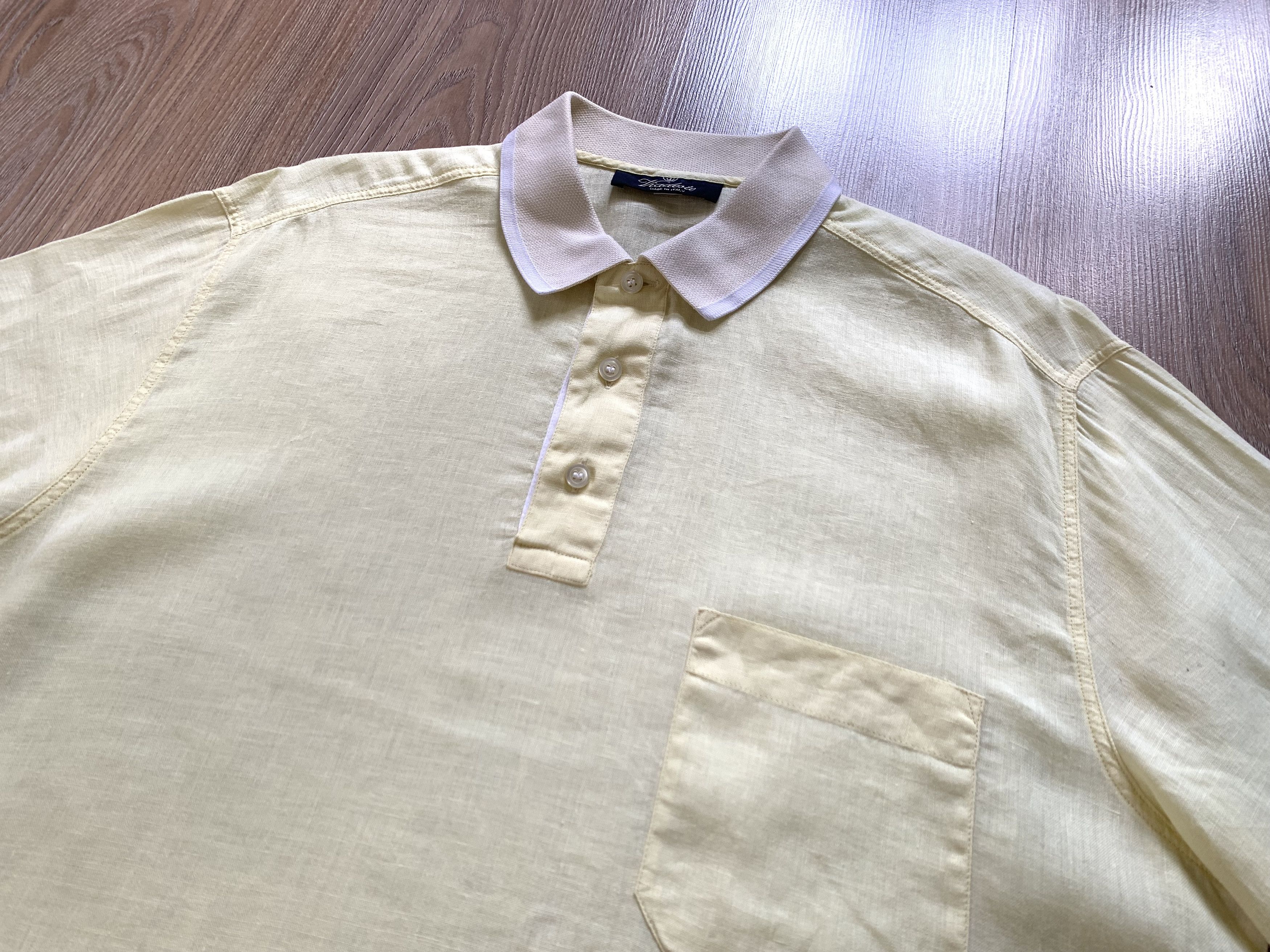 Other Viadeste Mens Linen Pocket Polo T-Shirt Size US L / EU 52-54 / 3 - 4 Thumbnail