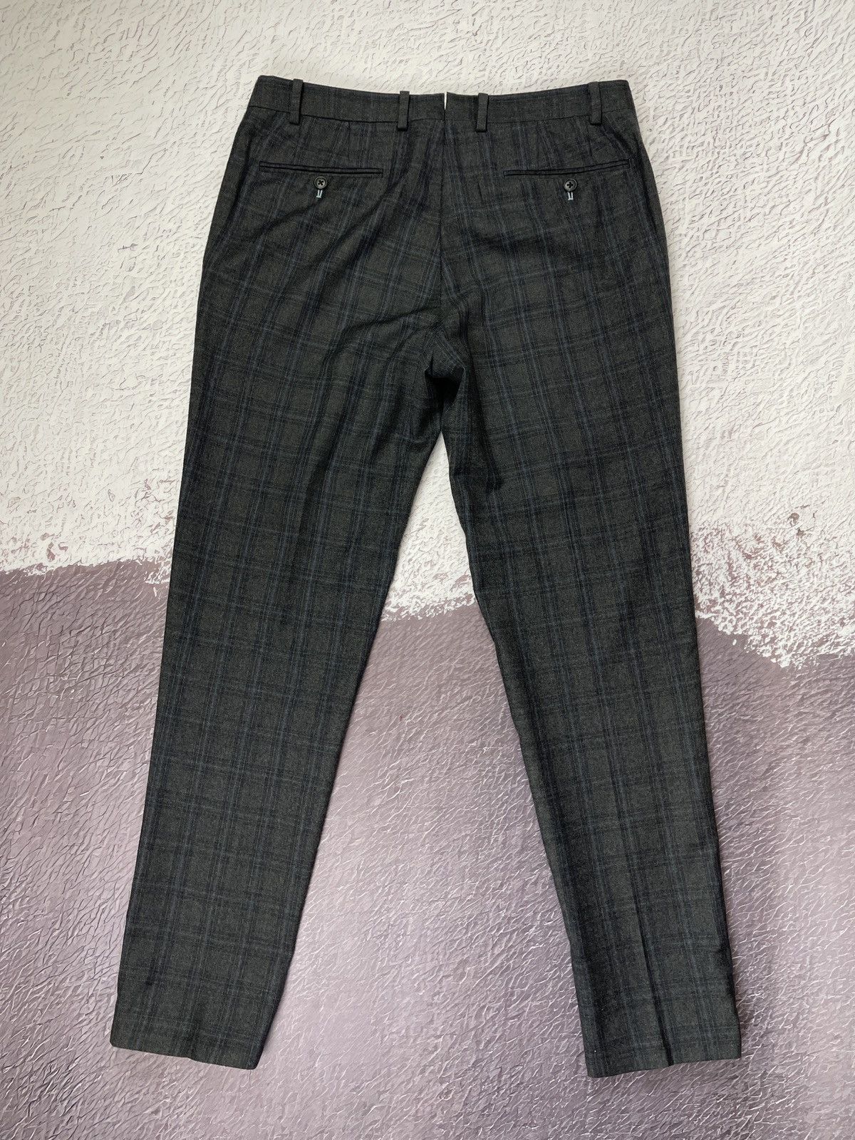 Suitsupply Suitsupply Lazio wool checkered grey pants trousers Size 40R - 9 Thumbnail