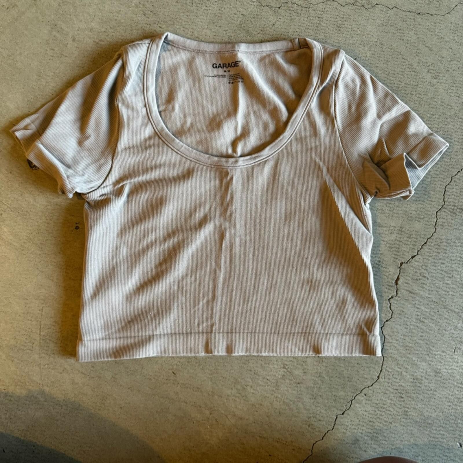 Garbage TV Garage / Sasha Seamless Scoop Neck Tee / Taupe M Size M / US 6-8 / IT 42-44 - 4 Thumbnail