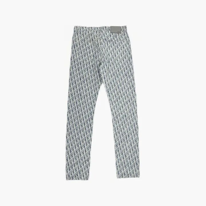 Dior Dior Dior Blue Floral Slim Fit Denim Pants 0079-2507 Size US 29 - 3 Thumbnail