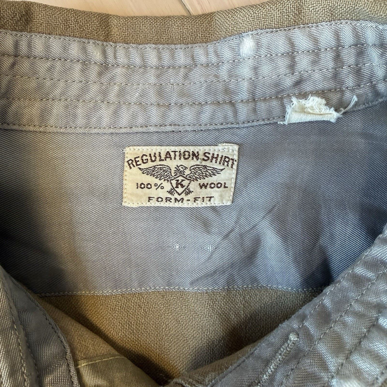 Vintage Vintage Regulation Military Wool Shirt M Khaki 60s Button Up Size US M / EU 48-50 / 2 - 7 Thumbnail