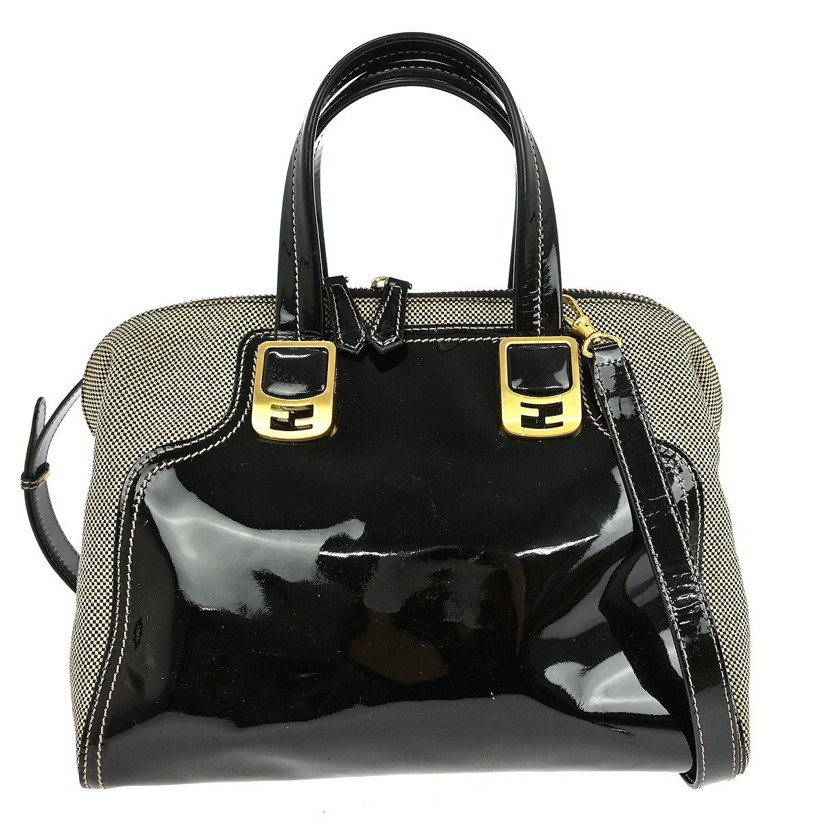 Fendi Fendi Chameleon Satchel Patent and Canvas Size ONE SIZE - 1 Thumbnail