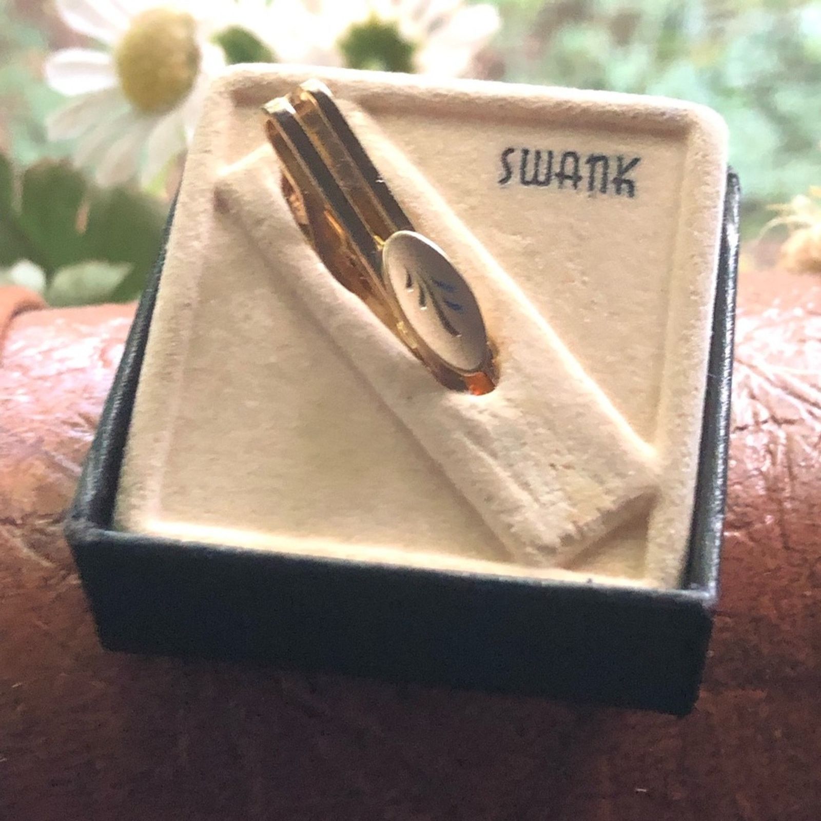 Vintage Vintage Swank diamond cut design tie bar tie clip NIB Size ONE SIZE - 1 Thumbnail