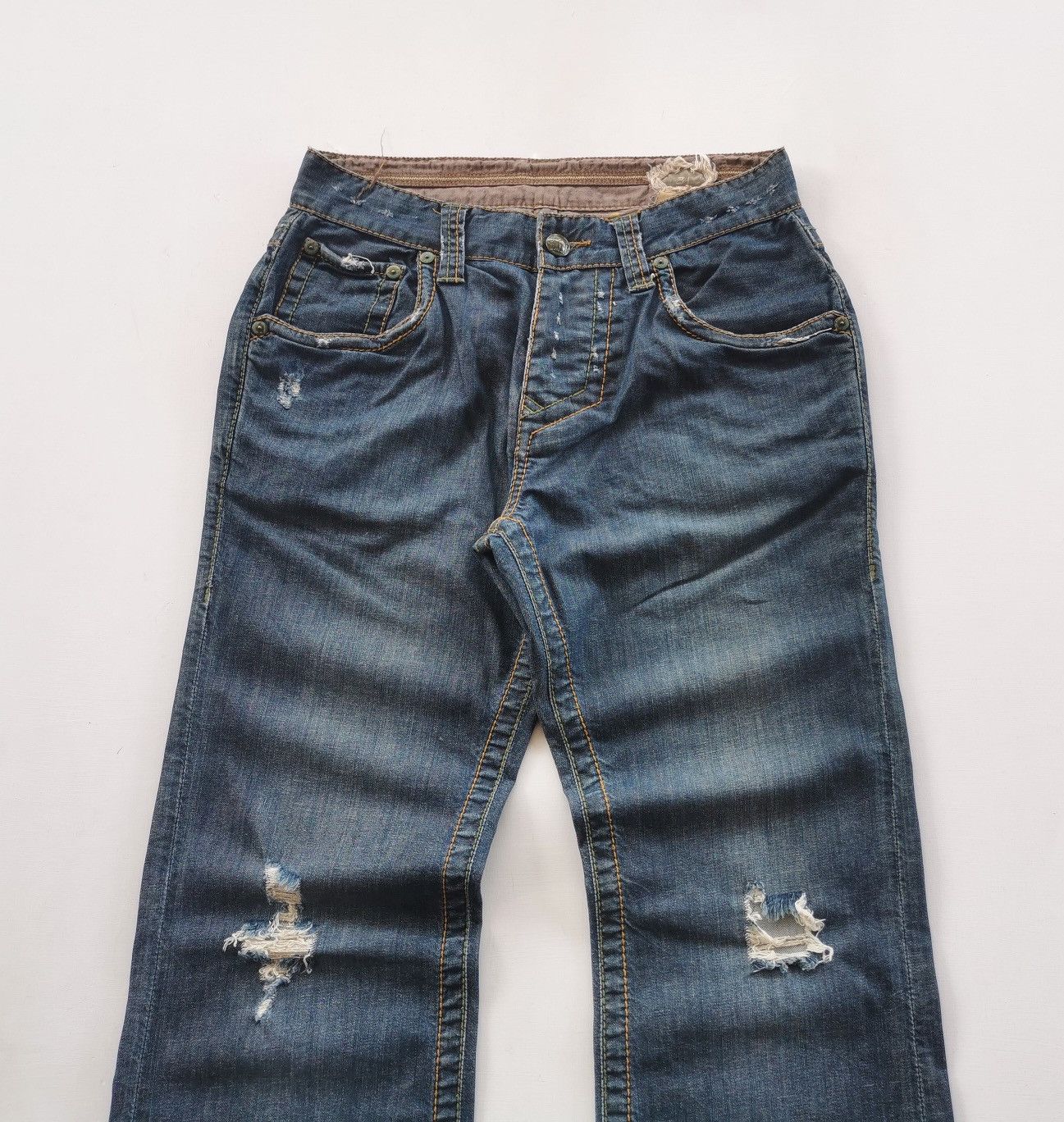 Stitch's Jeans Loose Bootcut Stitch Alabama Thunder Distressed Jeans Size US 30 / EU 46 - 2 Thumbnail