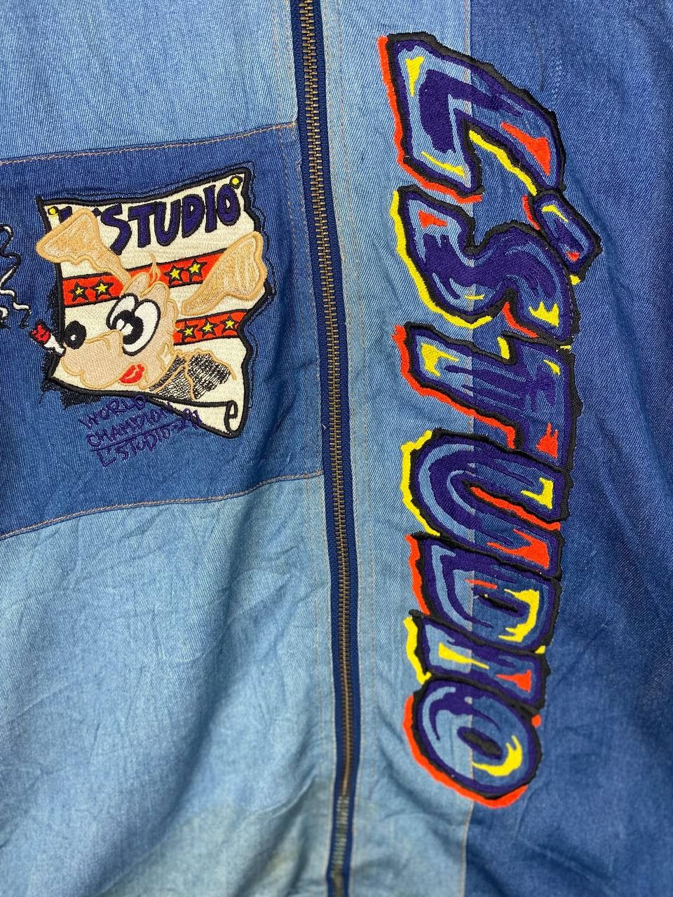 Japanese Brand vintage L.studio denim vest nice embroided design Size US L / EU 52-54 / 3 - 2 Thumbnail
