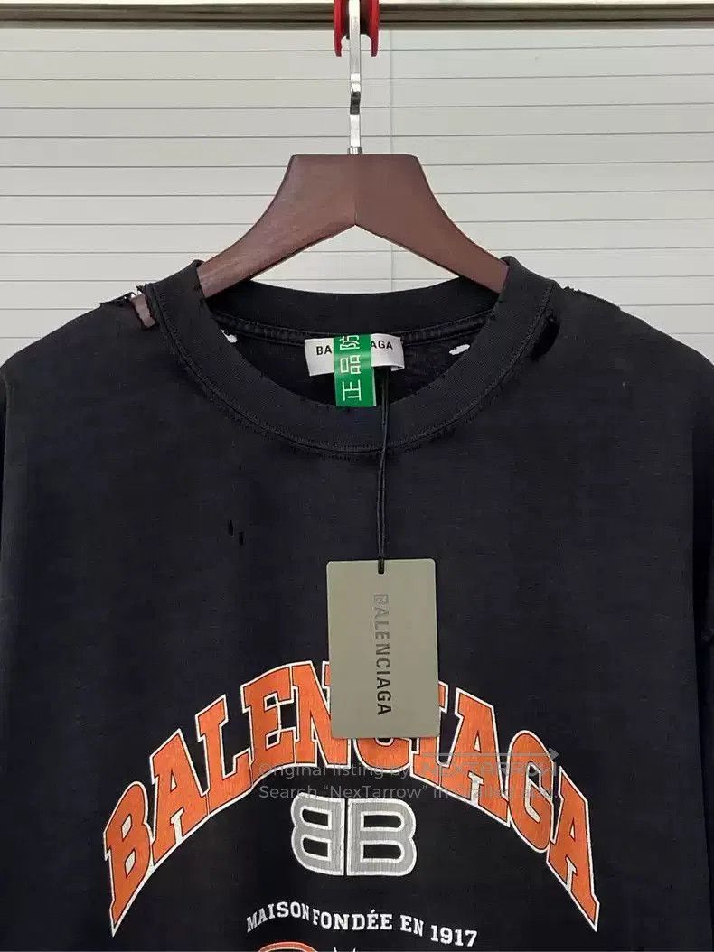 Balenciaga Balenciaga SS22 Maison Series BB Letter Logo Printed Cracks Size US M / EU 48-50 / 2 - 4 Thumbnail