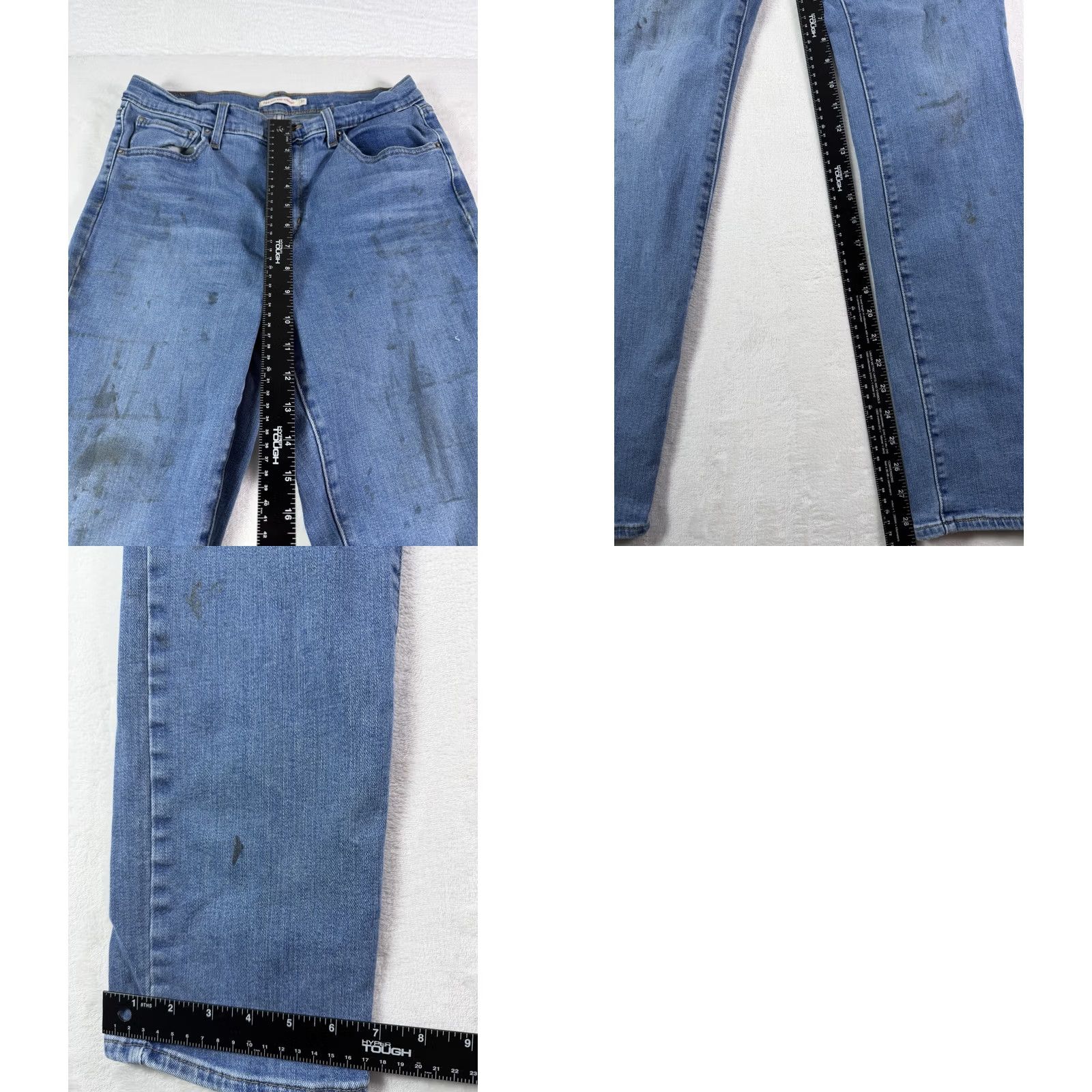 Levi's Levi's Jeans Women's Size 31 Blue Distressed High Rise 31x32 Straight 5-Pocket Denim Pants Vest? Size 24" / US 00 / IT 34 - 9 Thumbnail