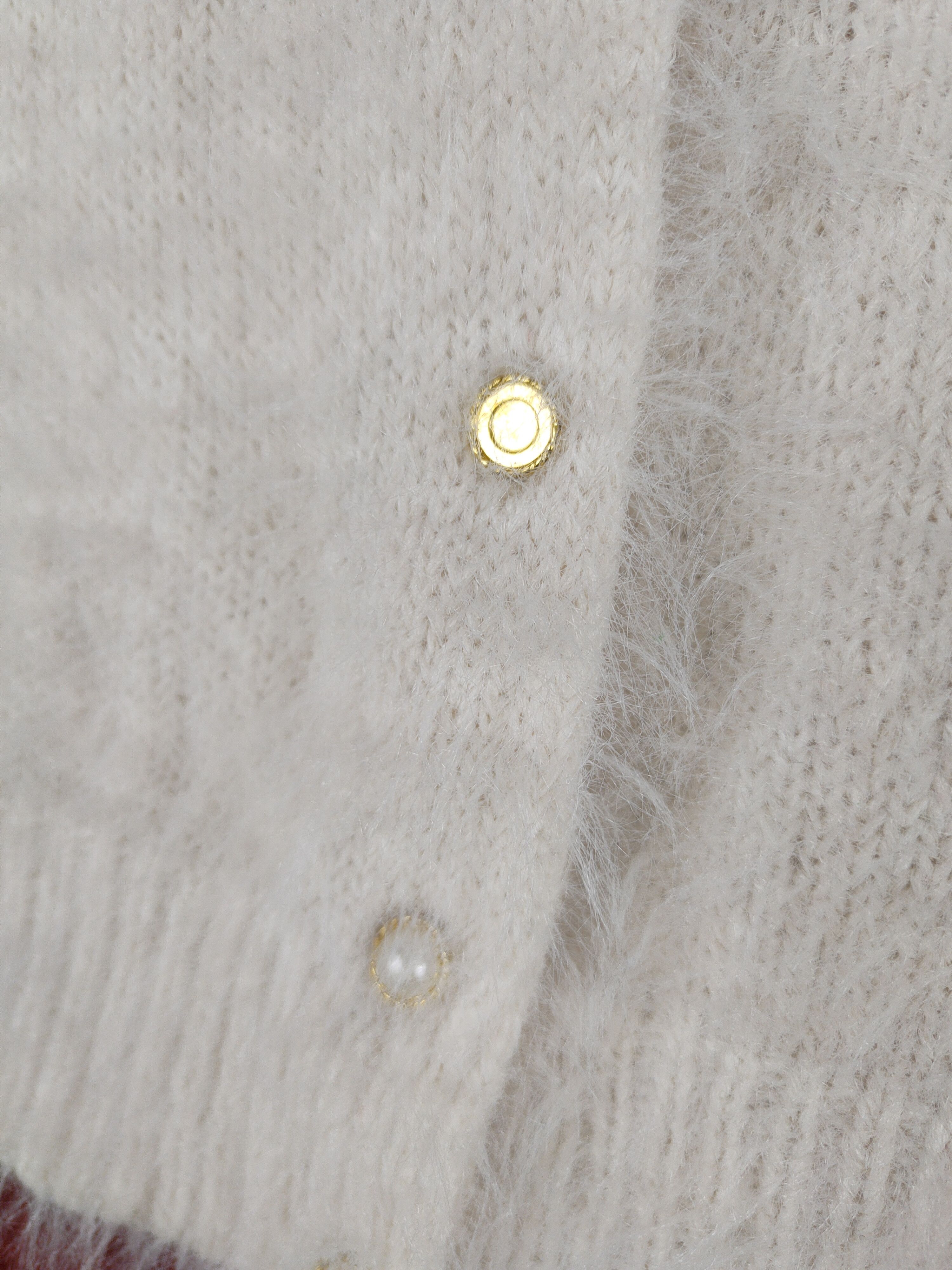 Homespun Knitwear Jayro Motomachi Ivory Shag Shaggy Fur Mohair Knitwear #S2072 Size M / US 6-8 / IT 42-44 - 3 Thumbnail