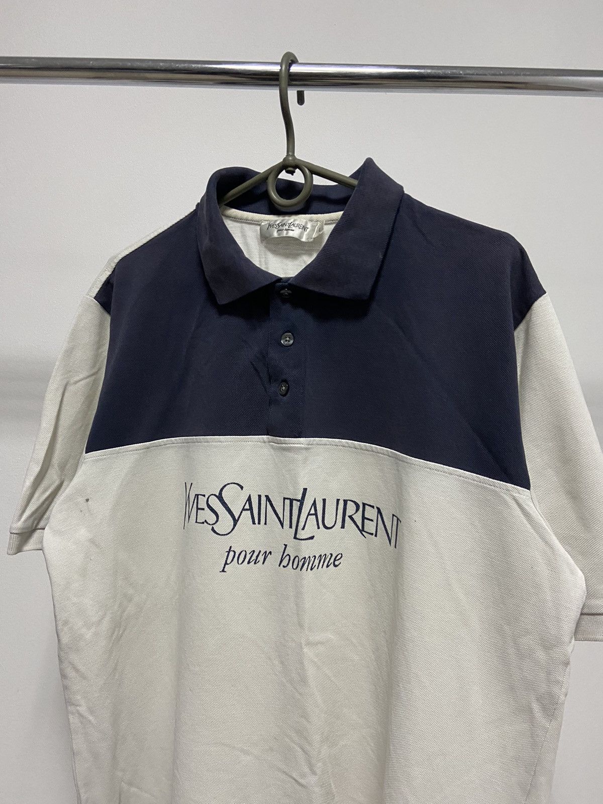 Vintage × Yves Saint Laurent Yves saint Laurent Vintage T-Shirt Polo big Logo Size US L / EU 52-54 / 3 - 2 Thumbnail