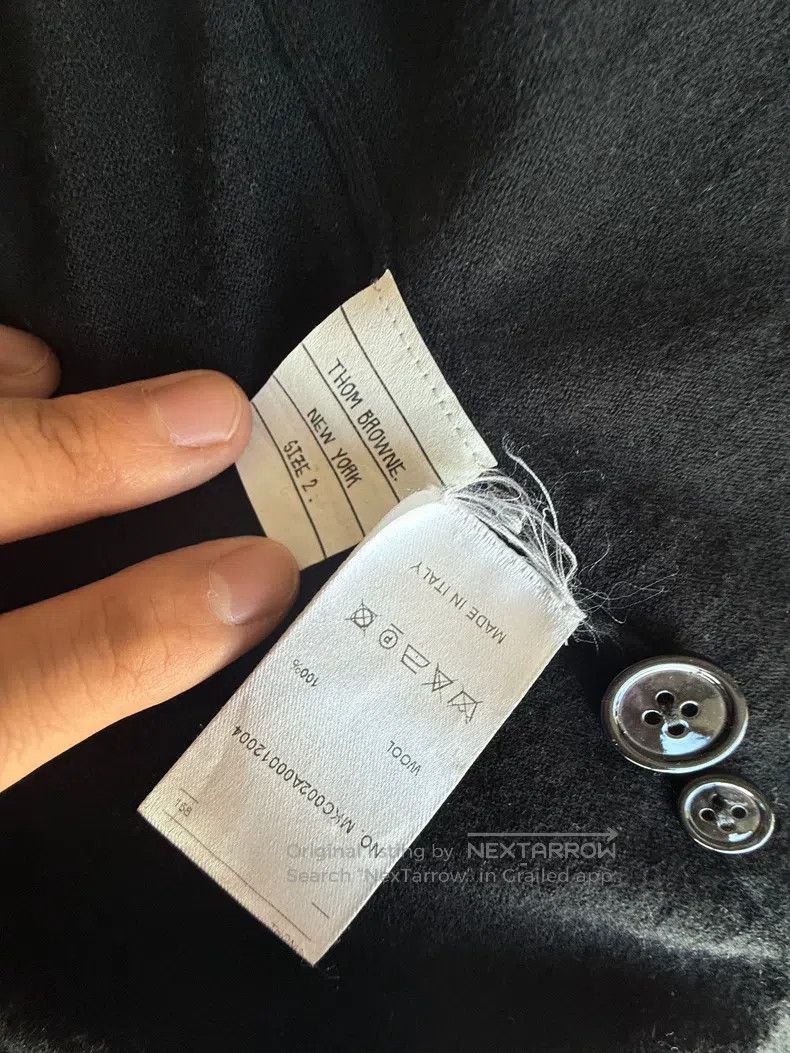 Thom Browne Black four-striped wool cardigan