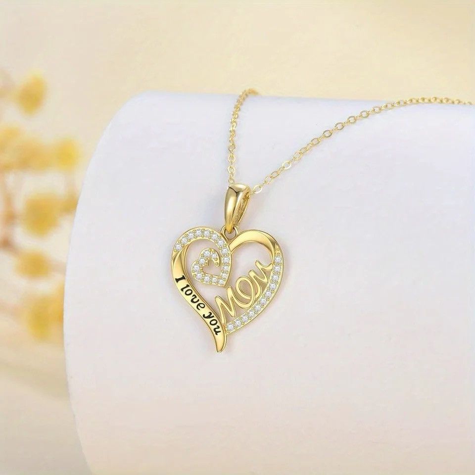 Other 1pc I Love You Pattern Hollow Heart-shaped Pendant Necklace Size ONE SIZE - 2 Thumbnail
