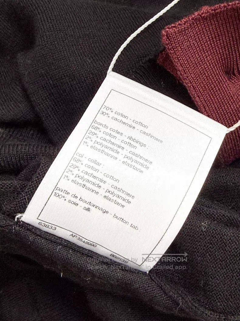 Chanel Chanel Black color-blocked long-sleeved knitted cardigan c Size XS / US 0-2 / IT 36-38 - 7 Thumbnail