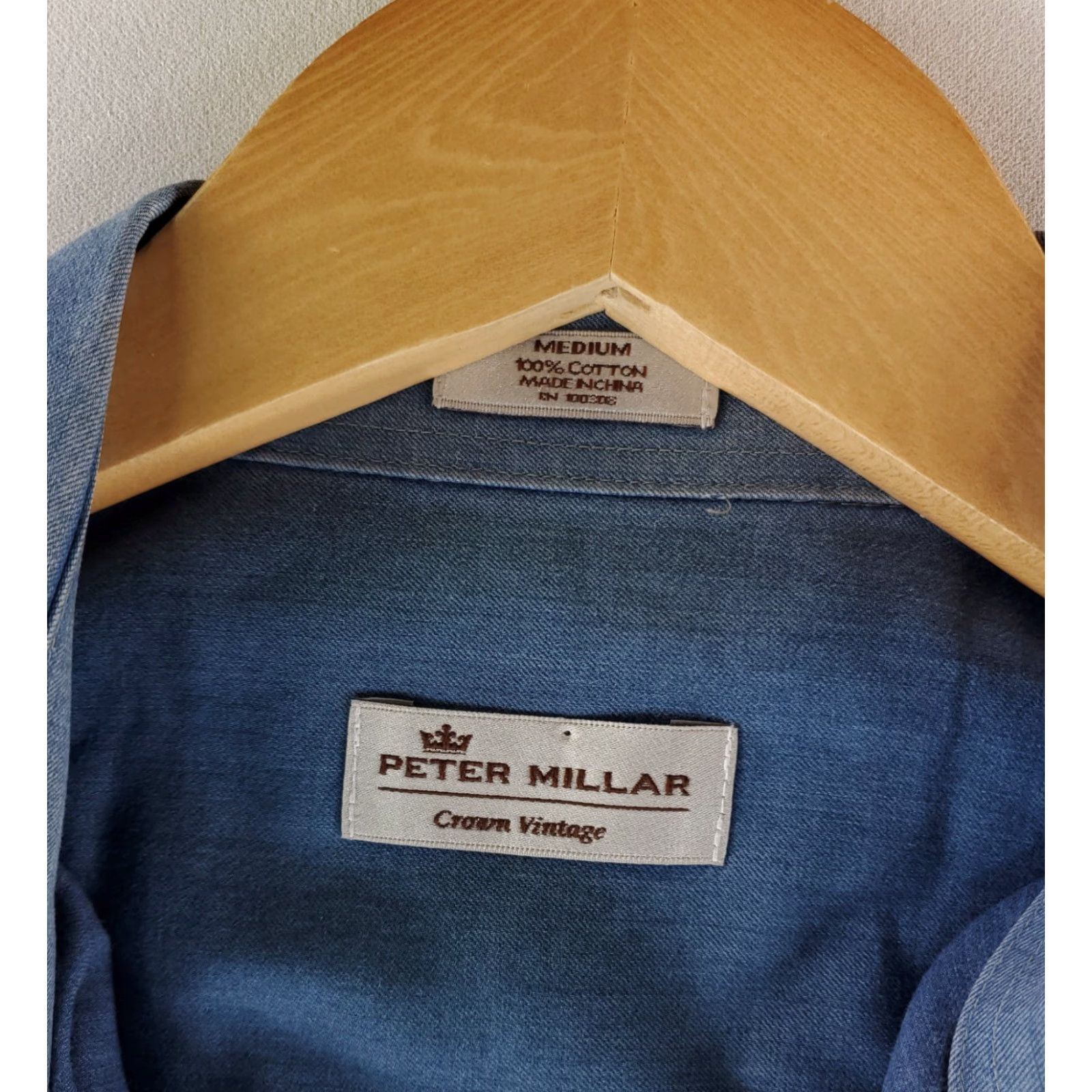 Peter Millar VINTAGE Peter Millar Crown Button Down Shirt Long Sleeve Blue Mens M Size US M / EU 48-50 / 2 - 3 Thumbnail