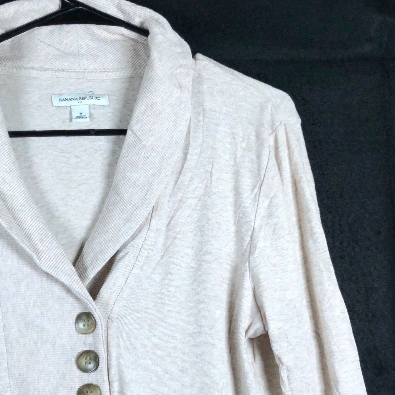 Banana Republic Banana Republic Womens Sweater Henley V Neck Oatmeal Stretch Medium Pullover Casual Workwear Size M / US 6-8 / IT 42-44 - 5 Thumbnail