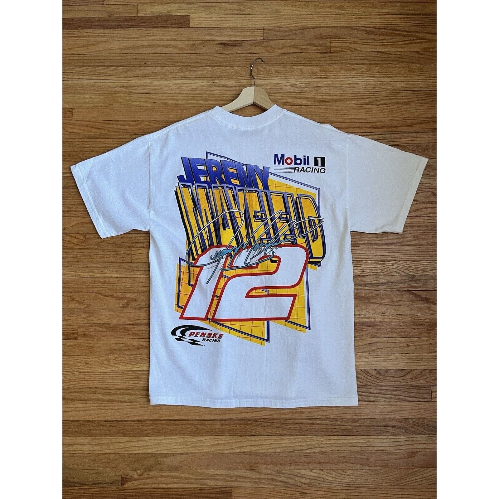 NASCAR VINTAGE NASCAR JEREMY MAYFIELD #12 MOBILE RACING GRAPHIC T L Size US L / EU 52-54 / 3 - 4 Thumbnail
