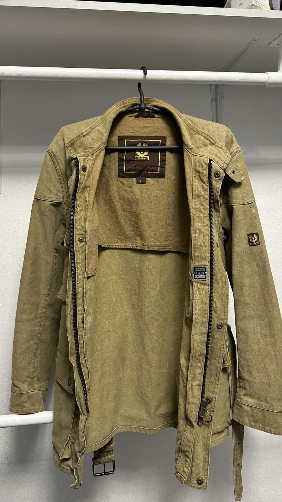Belstaff Belstaff Men’s Roadmaster Beige Cotton Belted Jacket 1943 Size US L / EU 52-54 / 3 - 14 Thumbnail