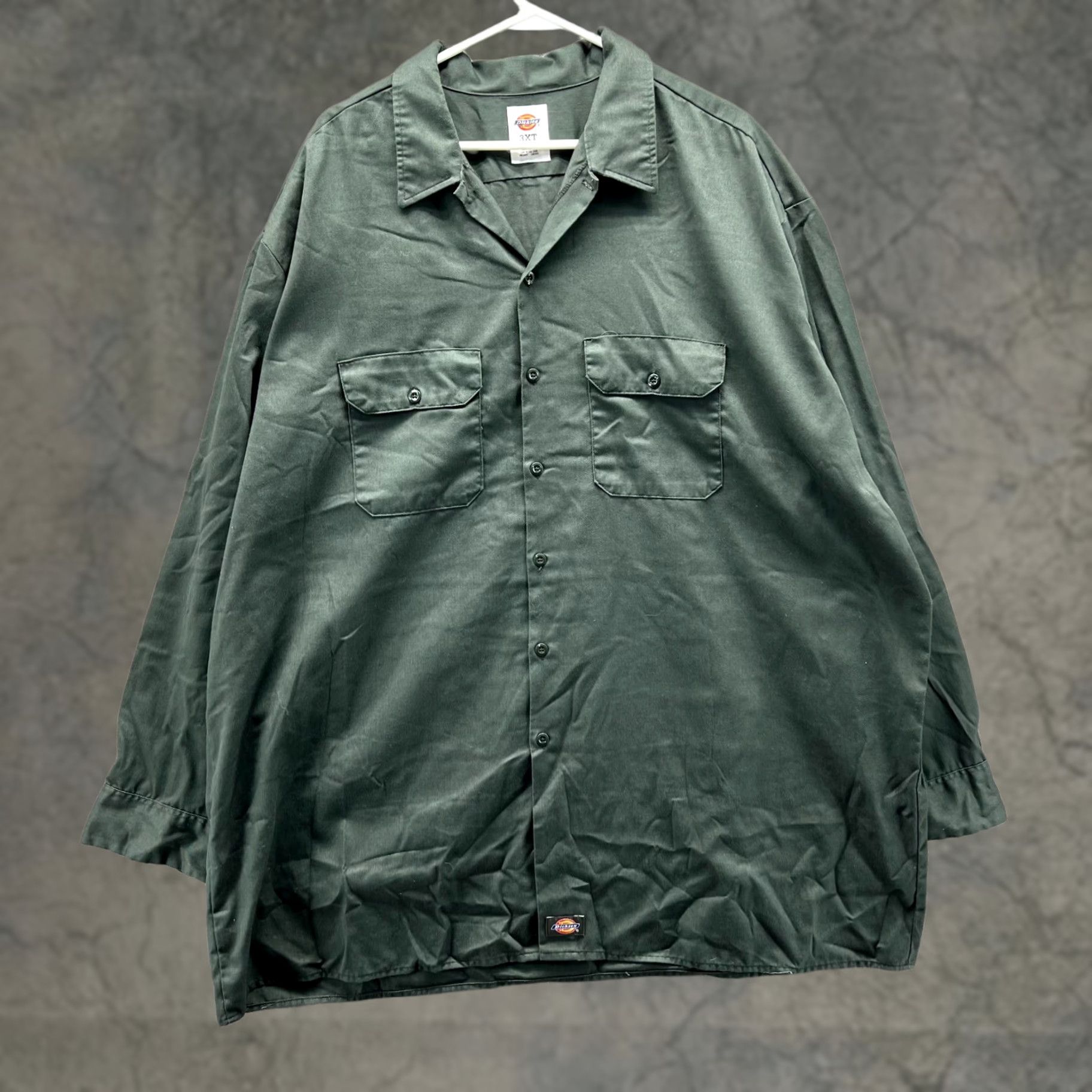Dickies Dickies Shirt Mens 3XT Legend Green Casual Button Down Twill Workwear Tall Size US XXL / EU 58 / 5 - 1 Thumbnail
