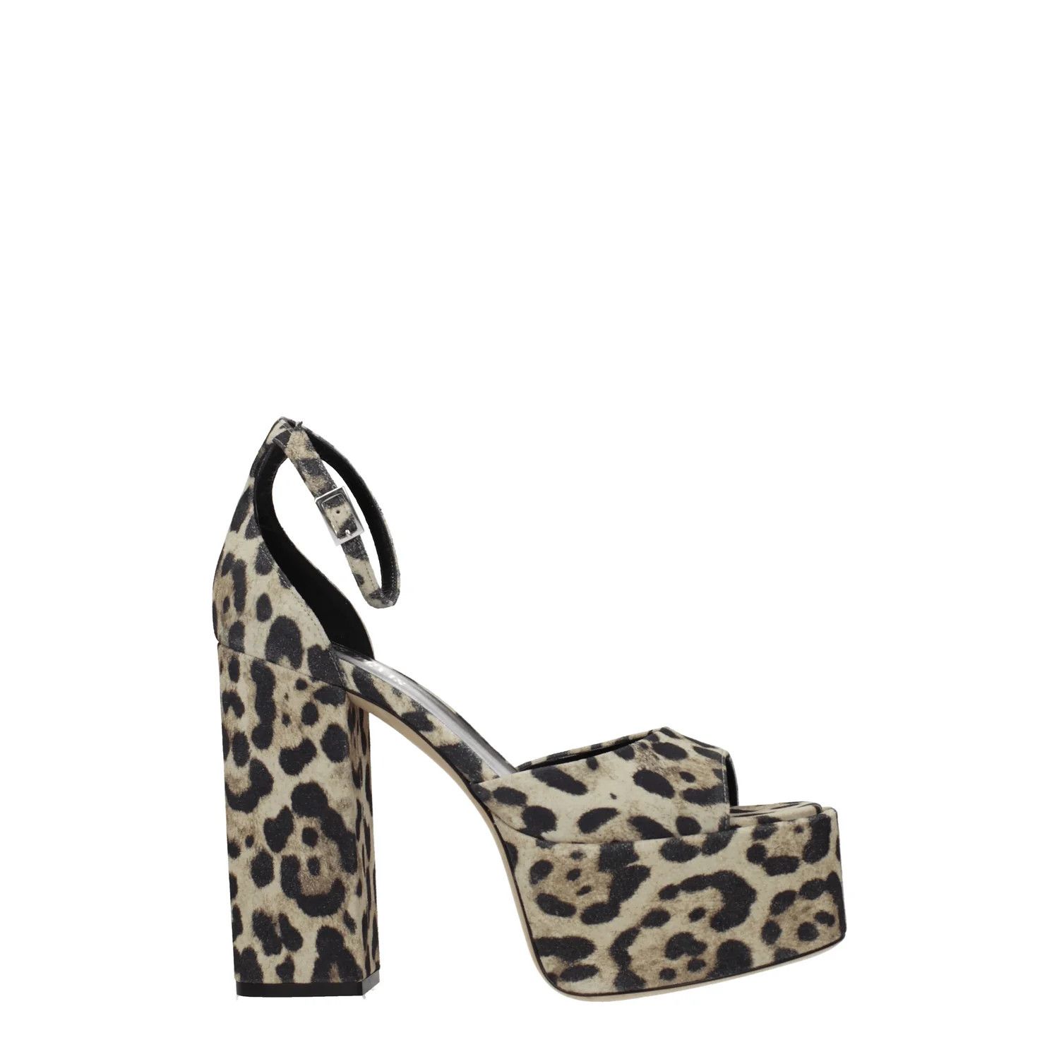 Paris Texas ob1o1e1124 Suede Sandals in Beige/Leopard Size US 8 / IT 38 - 1 Thumbnail