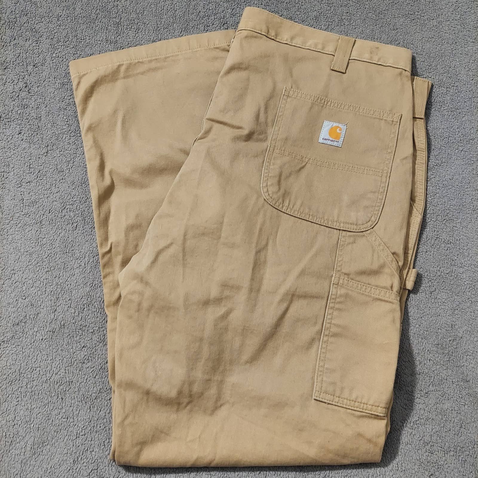 Carhartt Carhartt Pants Mens 42x32 Beige Carpenter Style RN#14806