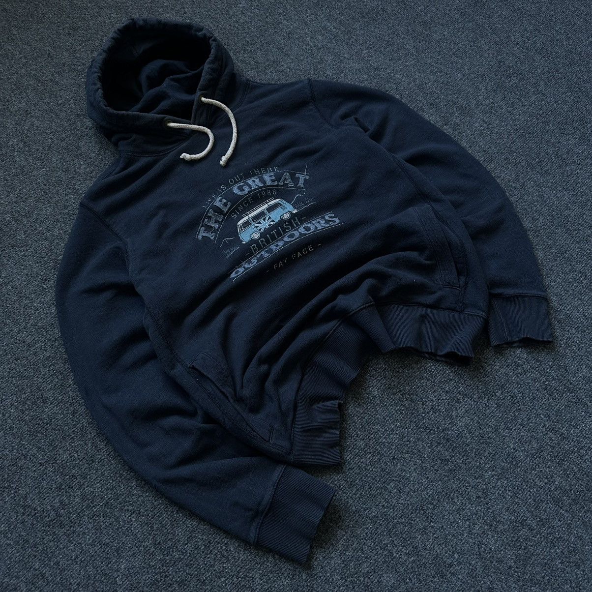FatFace VTG Mans Hoodie Fat Face Big Logo Size L Used Dark Blue 00s Size US L / EU 52-54 / 3 - 2 Thumbnail