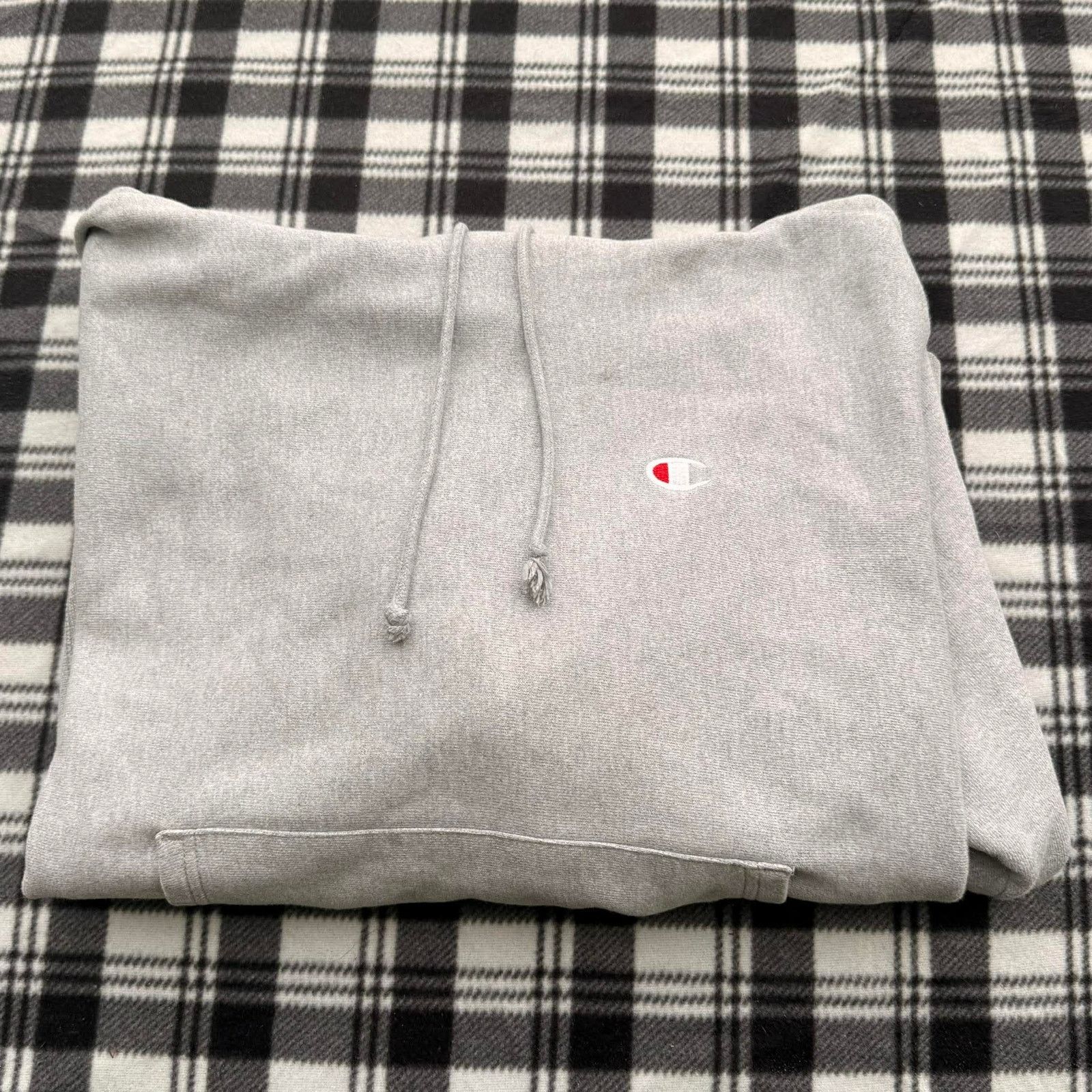 Champion Champion Reverse Weave Gray Hoodie Blue Sleeve Spell Out L Size US L / EU 52-54 / 3 - 2 Thumbnail