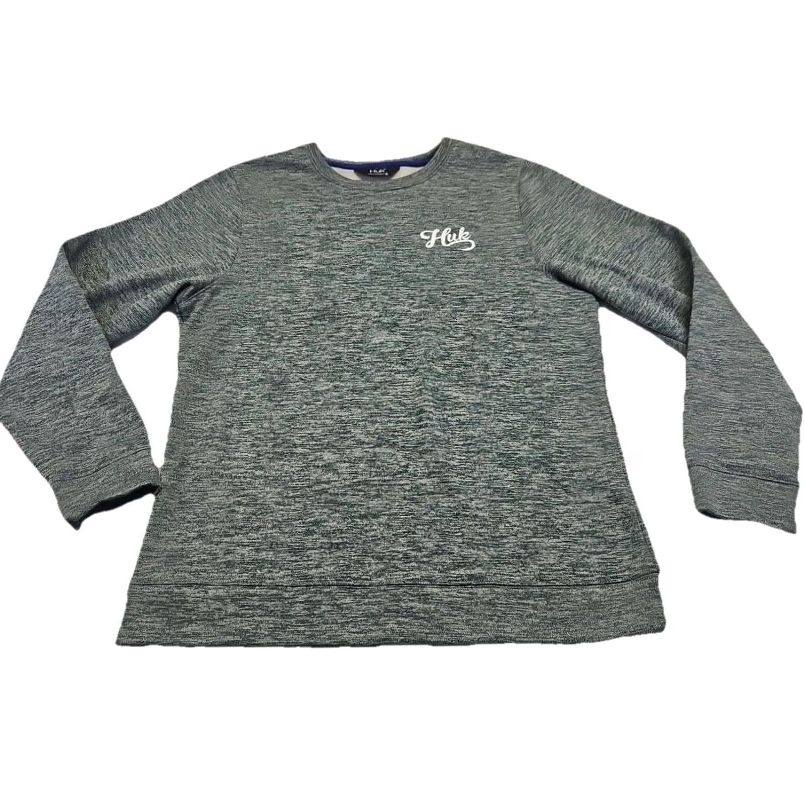 Vintage Huk Performance Fishing Shirt Mens XL Gray Heather Long Sleeve Crewneck Size US XL / EU 56 / 4 - 2 Thumbnail