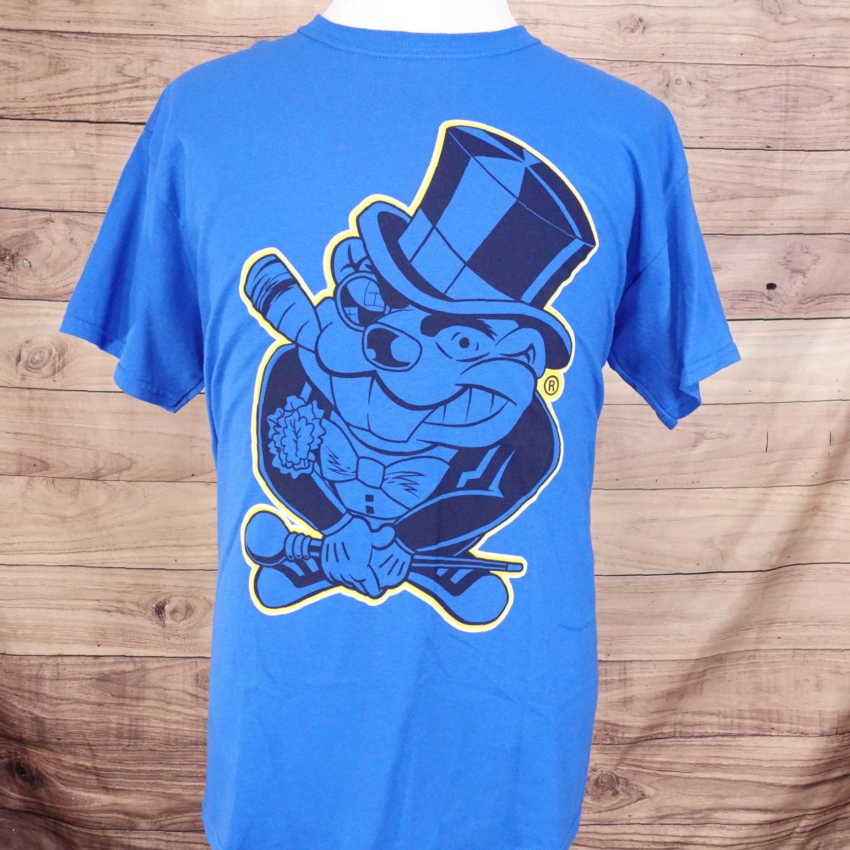 Gildan VINTAGE LARYY FLYNT'S HUSTLE CLUB EAST ST LOUIS BLUES T-SHIRT Adult Large Blue Cotton Short Sleeve Crew Neck Mens Size US L / EU 52-54 / 3 - 2 Thumbnail