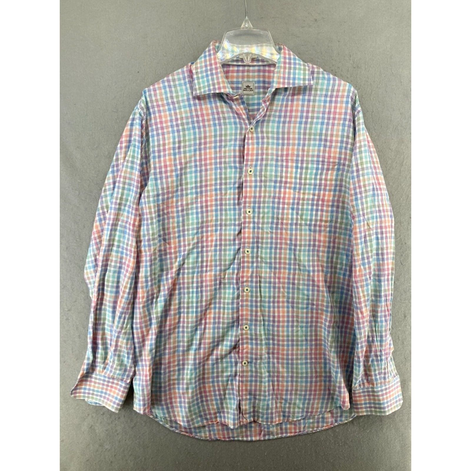 Peter Millar Peter Millar Mens Shirt XL Multicolor Check Button Up Size US XL / EU 56 / 4 - 2 Thumbnail
