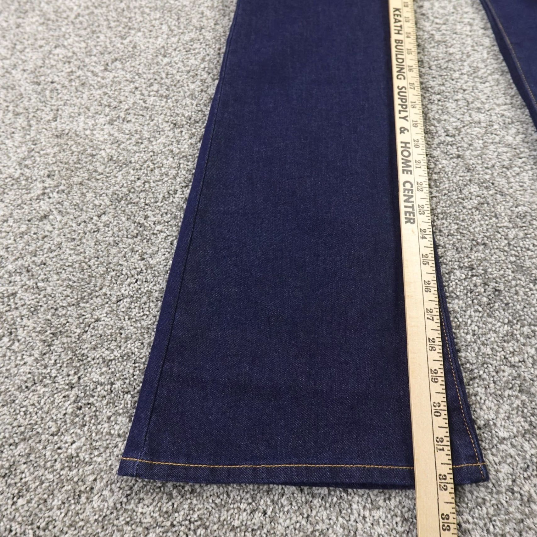Levi's Levi's Jeans Womens 30 Dark Blue Denim 726 Flare High Rise Stretch Boho Hippie 70s Festival Cowboy Ranch Western Vintage No Size 30" / US 8 / IT 44 - 4 Thumbnail