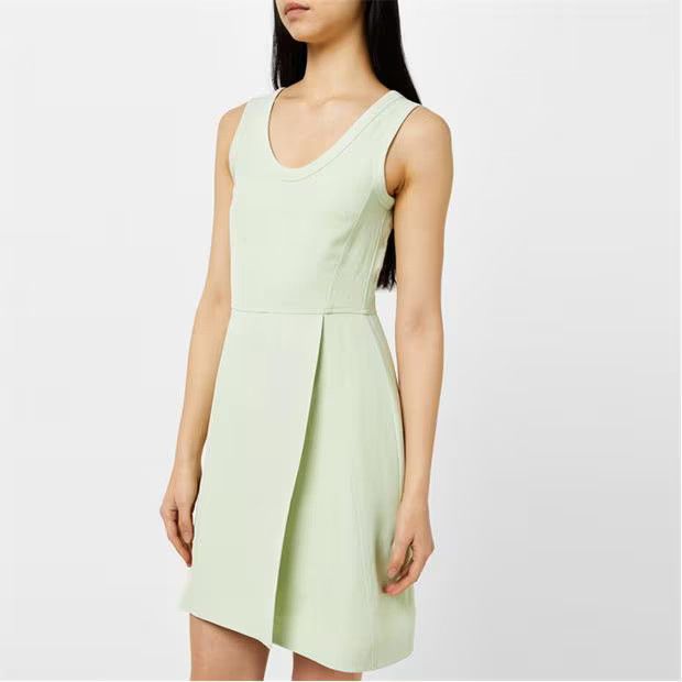 Jil Sander o1g2r1mq1024 Mini Dress in Tea Green Size M / US 6-8 / IT 42-44 - 3 Thumbnail