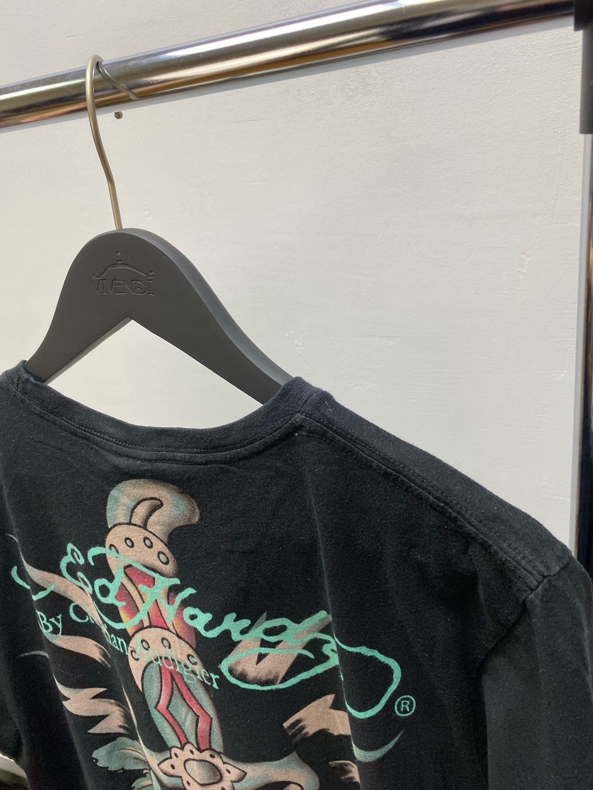Christian Audigier Christian Audigier Crazy Y2K Ed Hardy Skull T-Shirt Vintage Size US L / EU 52-54 / 3 - 19 Thumbnail