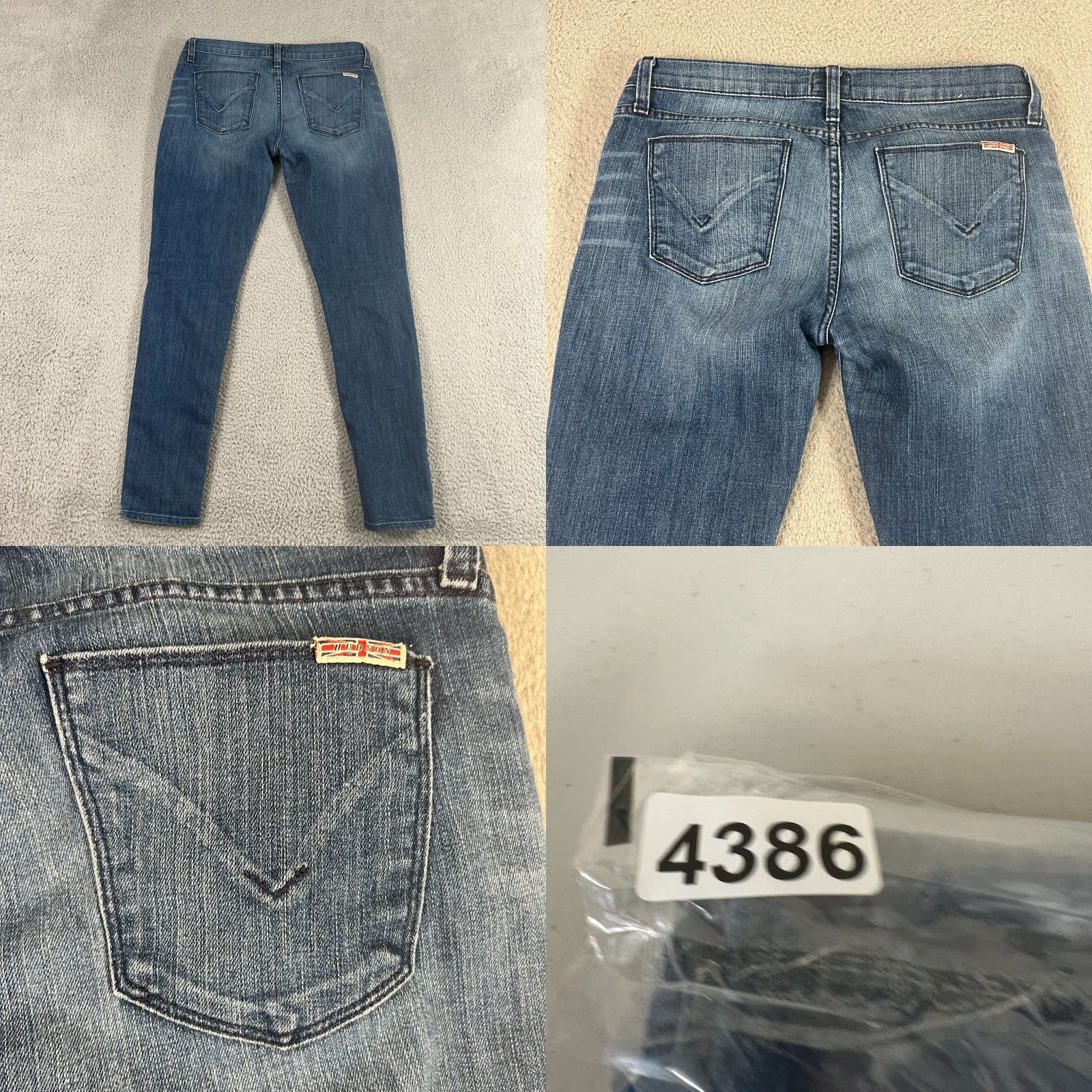 Hudson Hudson Jeans Womens Krista Super Skinny Medium Wash Stretch Size 28 Blue Size 28" / US 6 / IT 42 - 8 Thumbnail