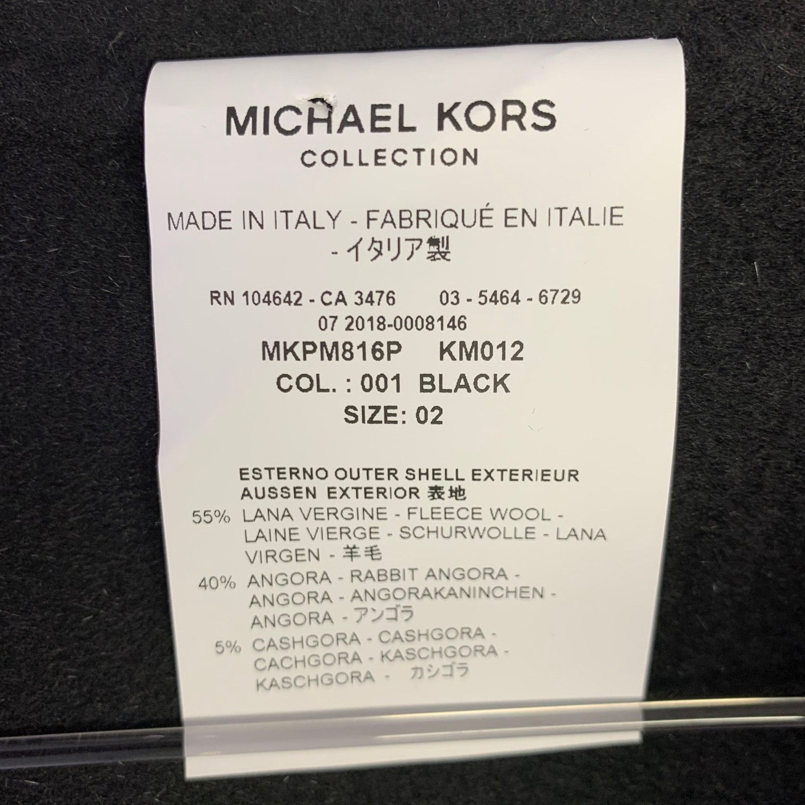 Michael Kors 2 Black Wool Angora Studded Open Front Cropped Jacket Size XS / US 0-2 / IT 36-38 - 7 Thumbnail