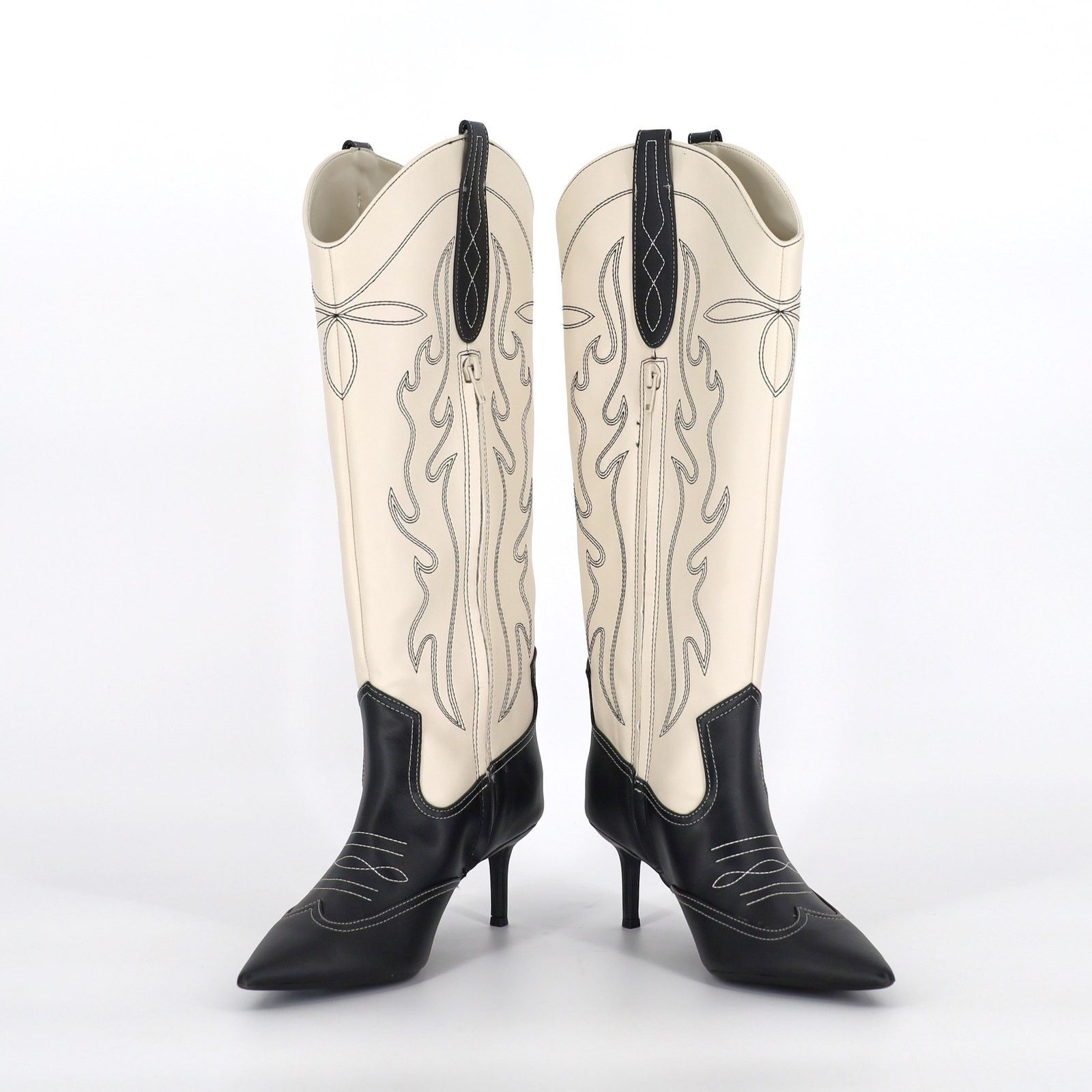 The Unbranded Brand I.N.C. Int Concepts Women Bone White High Boot Size 6M Size US 6 / IT 36 - 3 Thumbnail