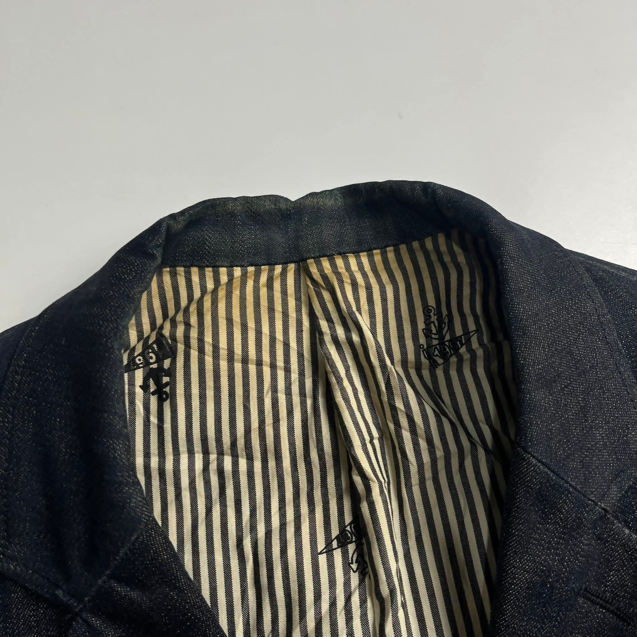 Blue Blue Japan Vintage Blue Blue Japan Denim Blazer Minor Distressed Size US S / EU 44-46 / 1 - 3 Thumbnail