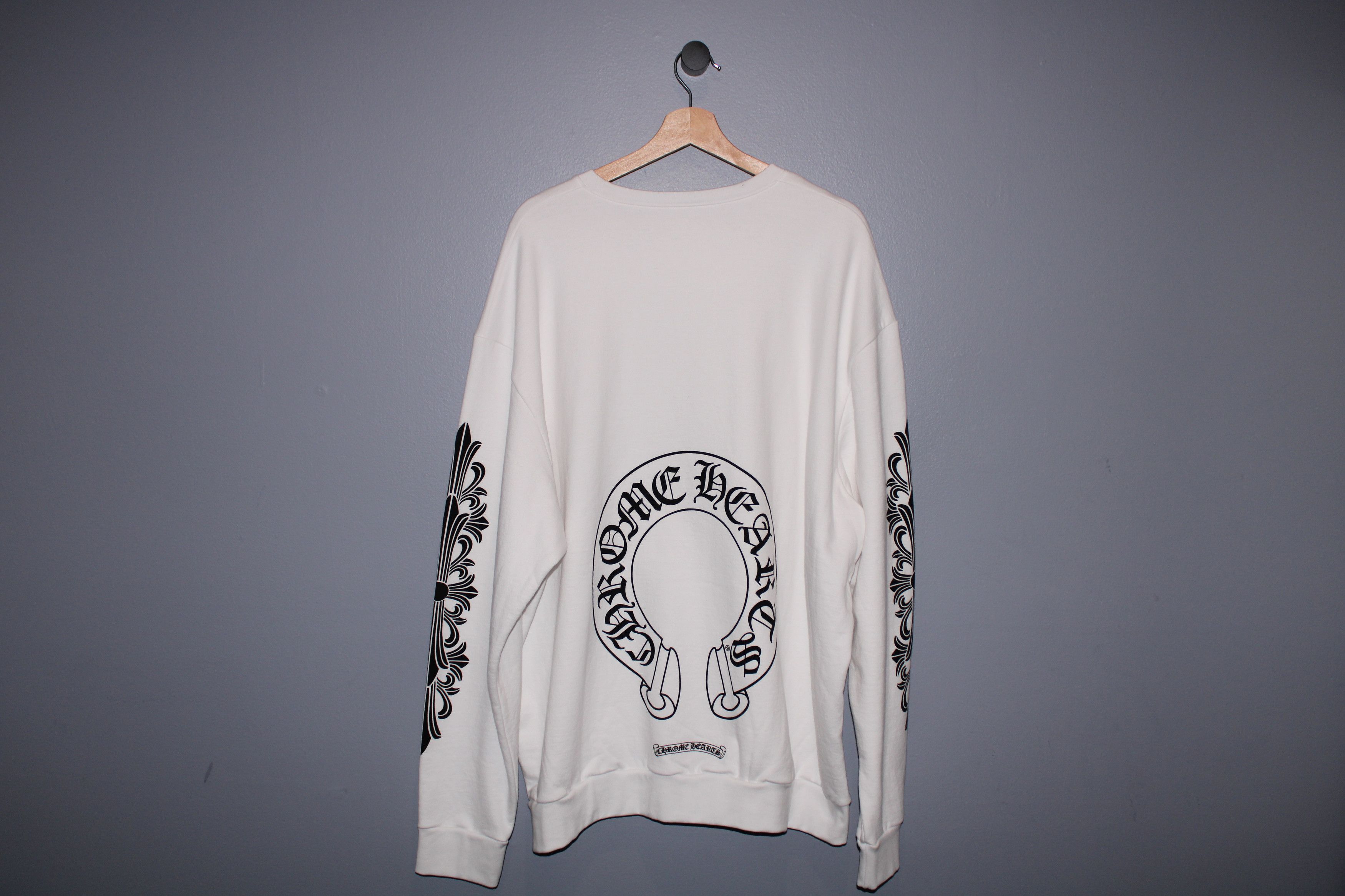 Chrome Hearts CHROME HEARTS HORSESHOE FLORAL CREWNECK Size US XXL / EU 58 / 5 - 2 Thumbnail