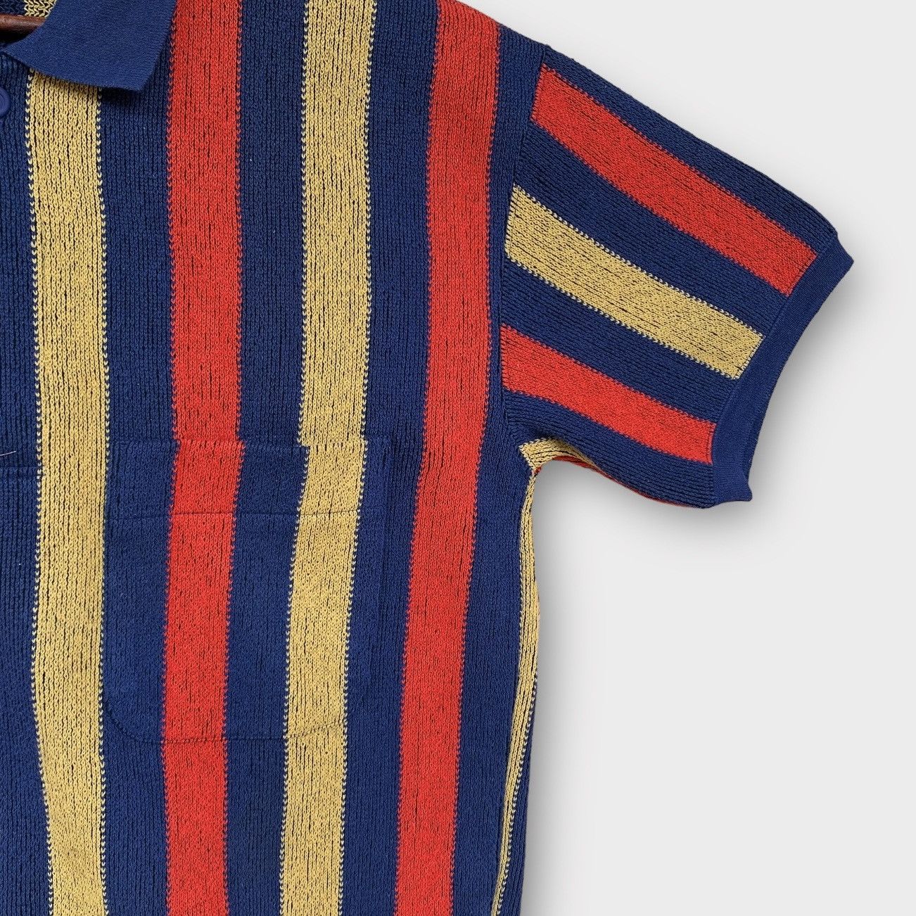 Issey Miyake Rare! Vintage 80s Stripe Issey Miyake Men Polos Knit Shirt Size US M / EU 48-50 / 2 - 7 Thumbnail