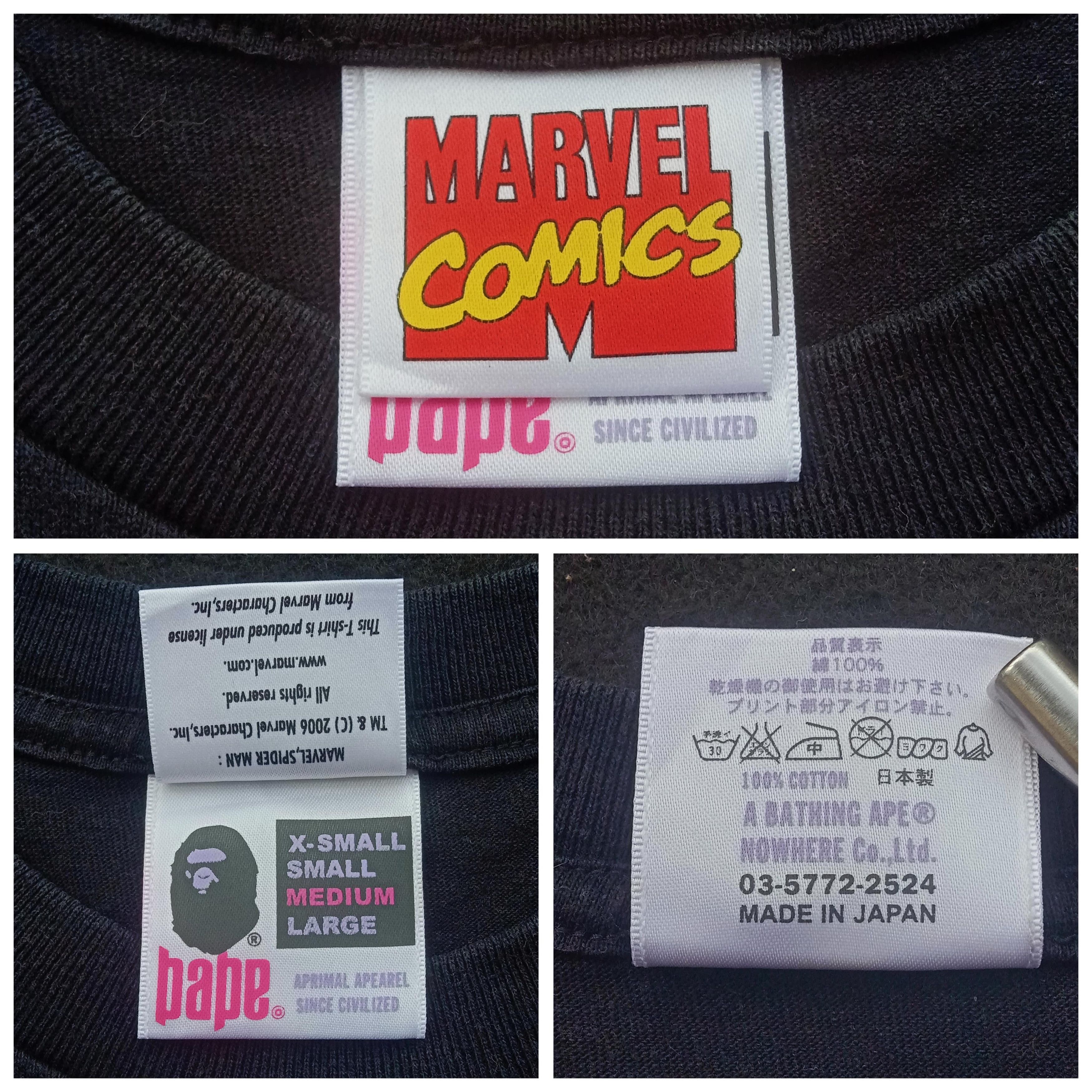 Bape Bape x Marvel Spiderman Tee (2006) Size US M / EU 48-50 / 2 - 7 Thumbnail