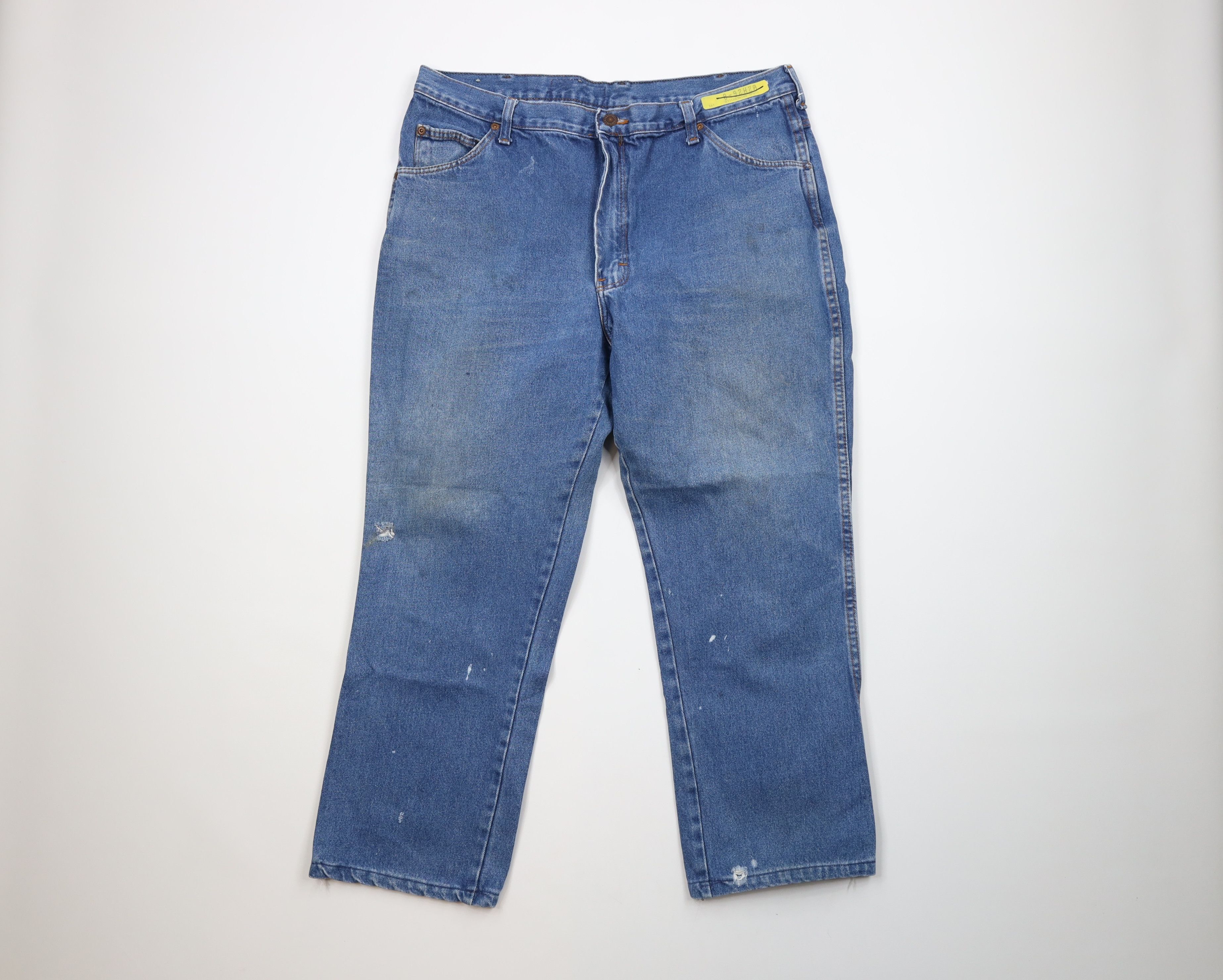 Dickies × Vintage Vintage 70s Dickies Branders Flared Bootcut Denim Jeans USA Size US 36 / EU 52 - 1 Thumbnail