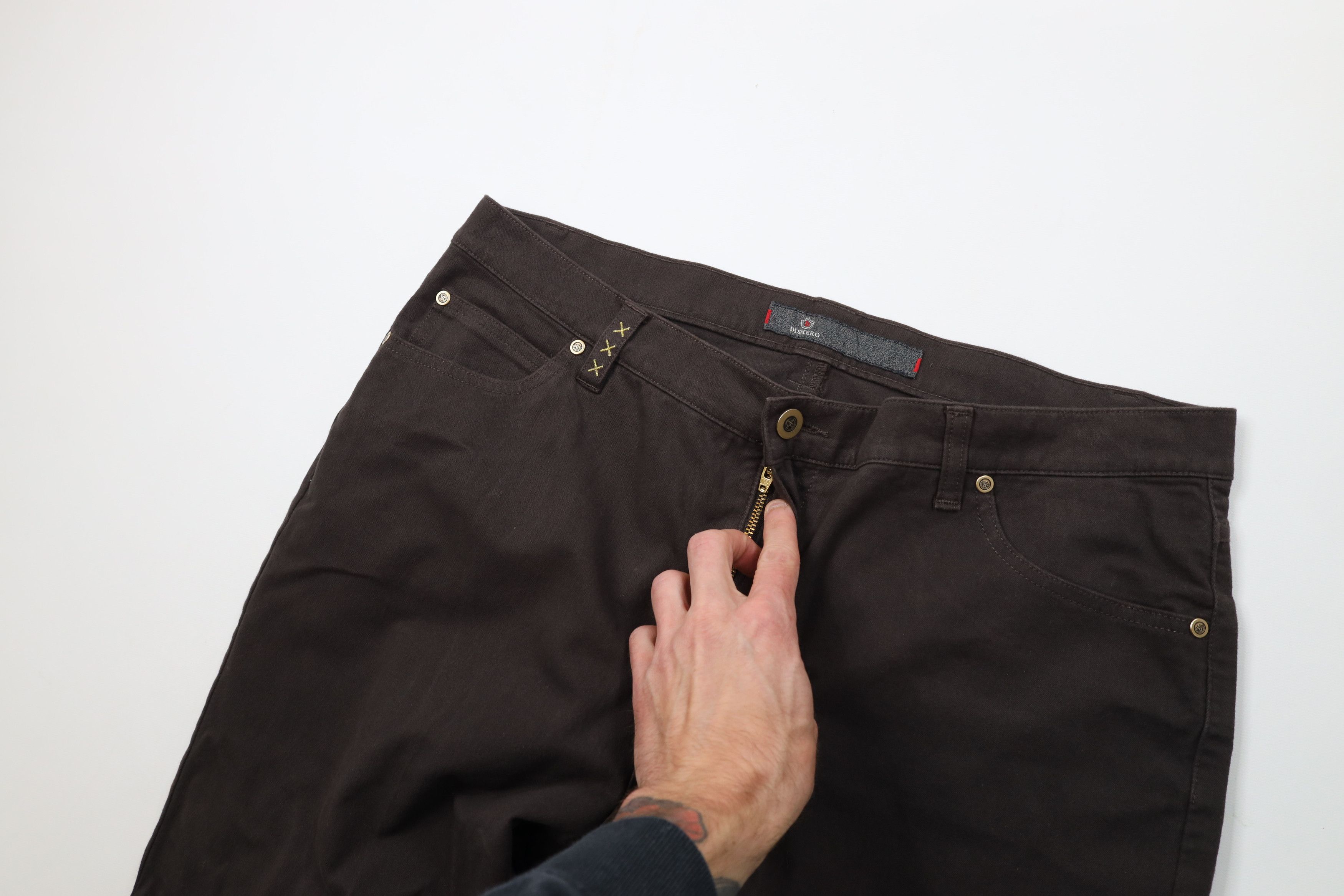 Vintage Vintage Y2K Streetwear Stretch Moleskin Wide Leg Pants Brown Size US 36 / EU 52 - 6 Thumbnail